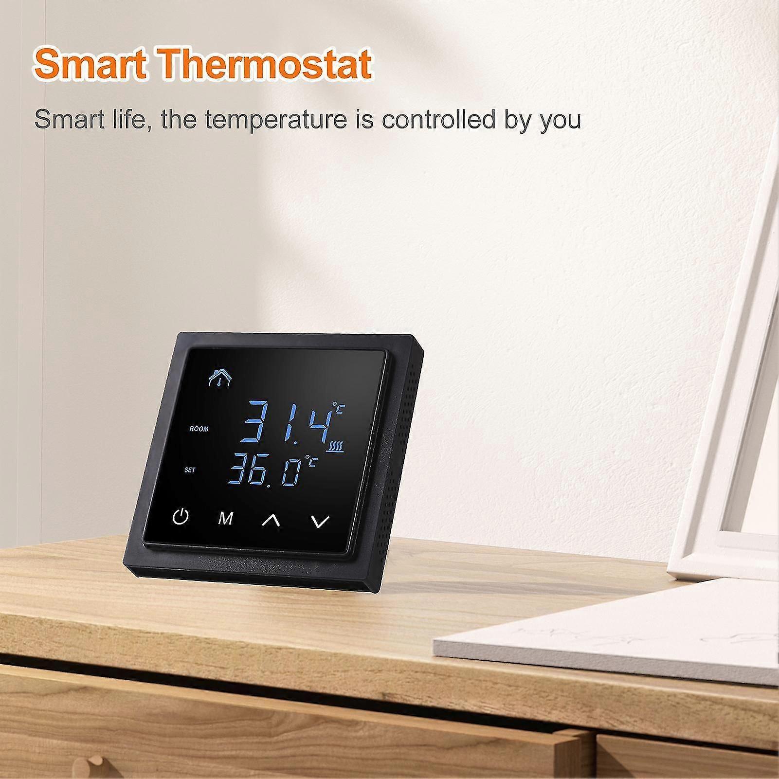 Smart Thermostat 16A Floor Heating Temperature Controller with LED Touch Screen