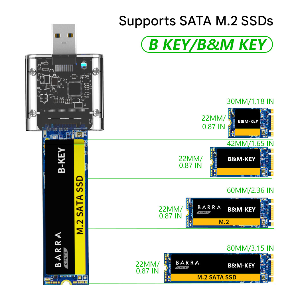 SSD Disk Box M2 To USB 3.0 SSD Adapter M2 SSD CASE SATA Chassis For