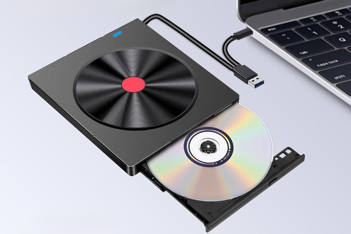 5 in 2 Computer External CD DVD Drive USB 3.0 Portable Optical Drive Burner for Windows Mac Linux