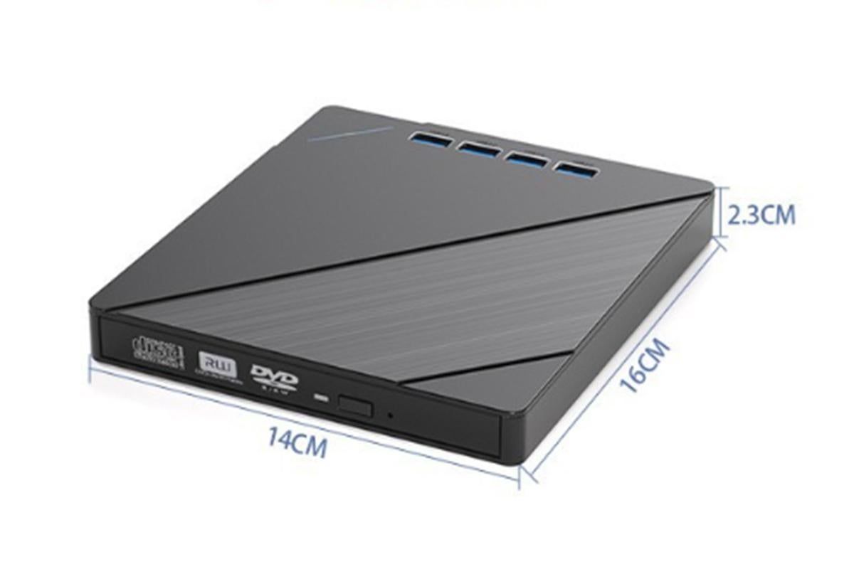 7 in 1 External CD DVD Drive USB 3.0 Burner Writer with Card Reader for Laptop