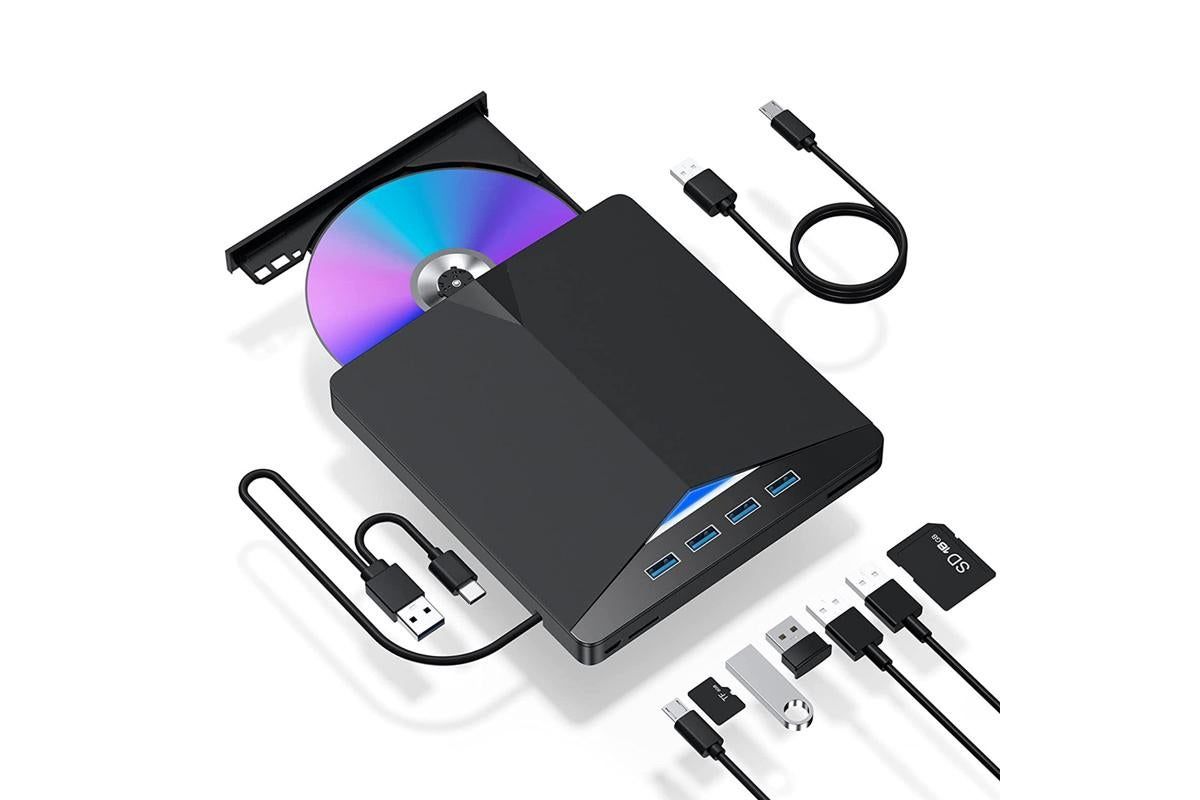 External CD/DVD Drive for Laptop USB 3.0 DVD Player Ultra-Slim Portable Burner Writer