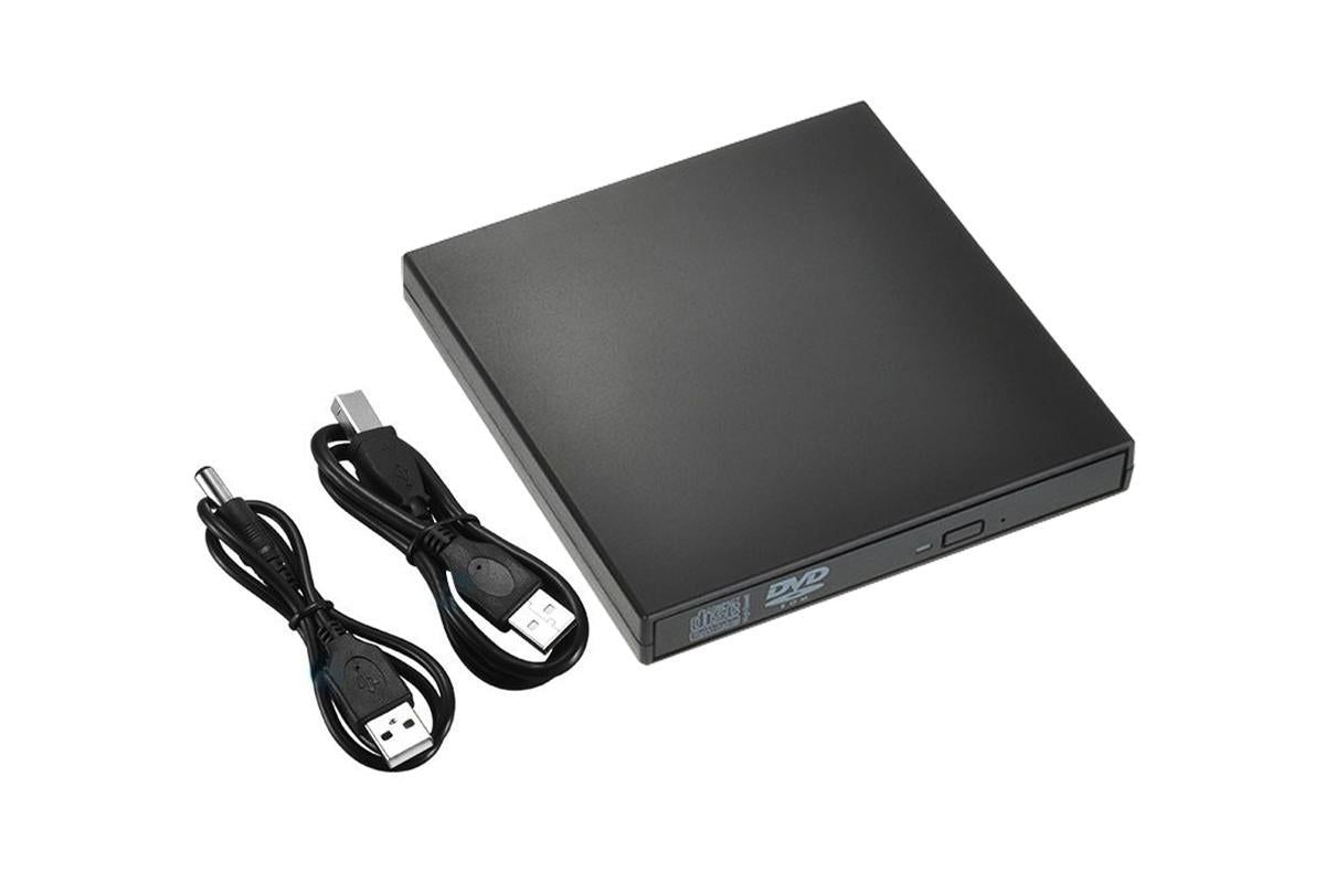 USB 2.0 Slim Protable External CD-RW Drive Writer Player for Laptop Notebook PC Desktop Computer -Black