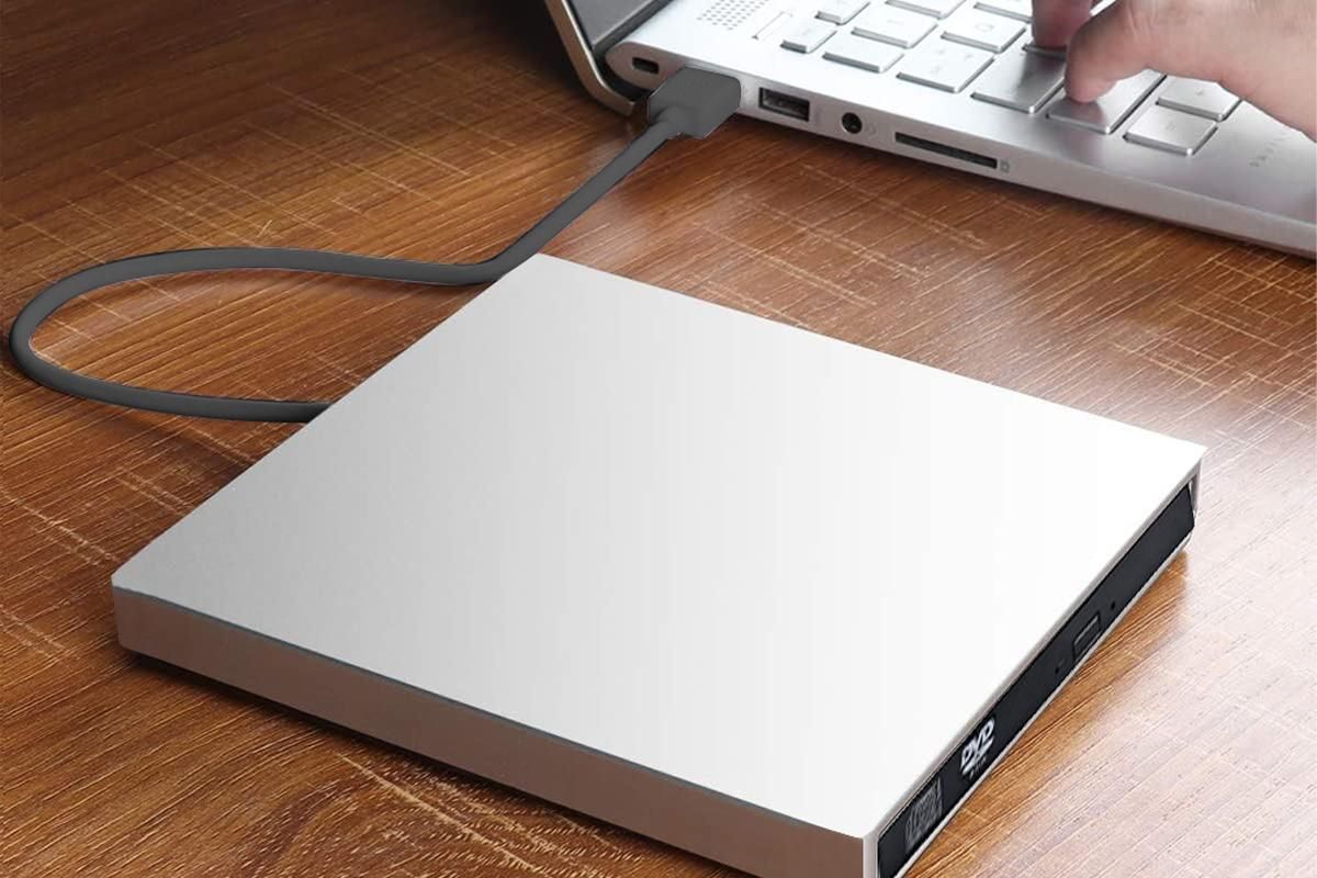 USB 2.0 Slim Protable External CD-RW Drive Writer Player for Laptop Notebook PC Desktop Computer -Silver
