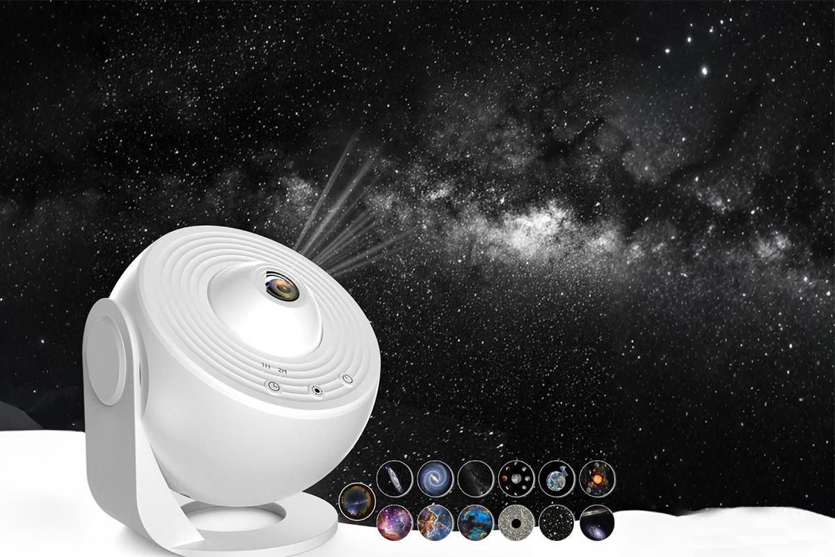 Galaxy Projector for Bedroom 13 Film Discs Projector - White