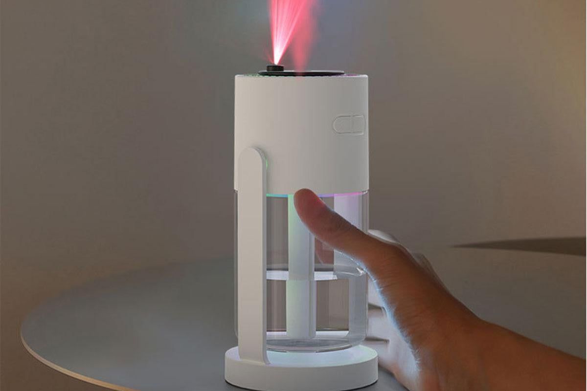 Humidifiers Star Projector with Timer Colorful Lighting Design for Adults Bedroom Decoration - White