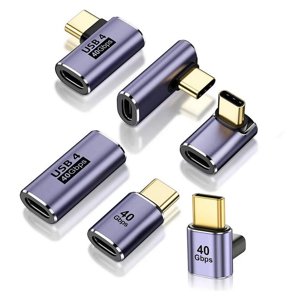 6Pcs Type-C USB4 40Gbps High-Speed Data Adapter Set