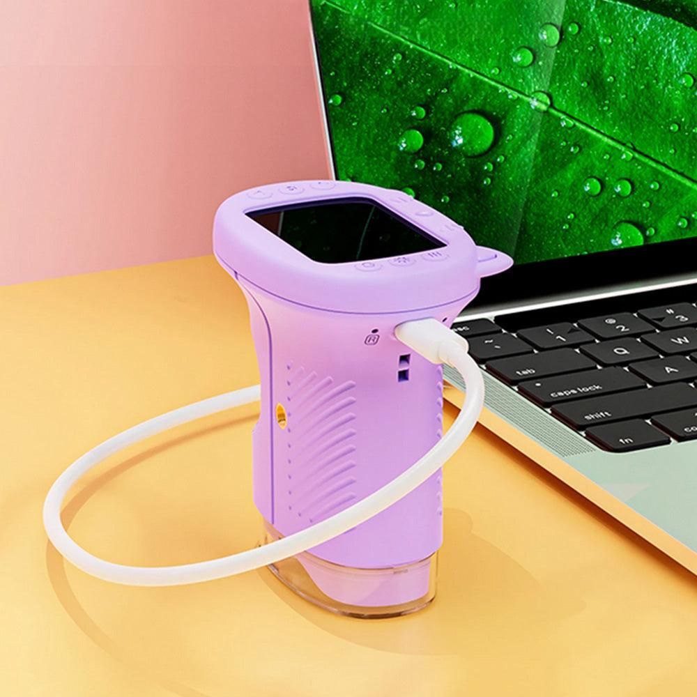 1000X Handheld Microscope - 1080P Mini Pocket Digital Microscope Purple