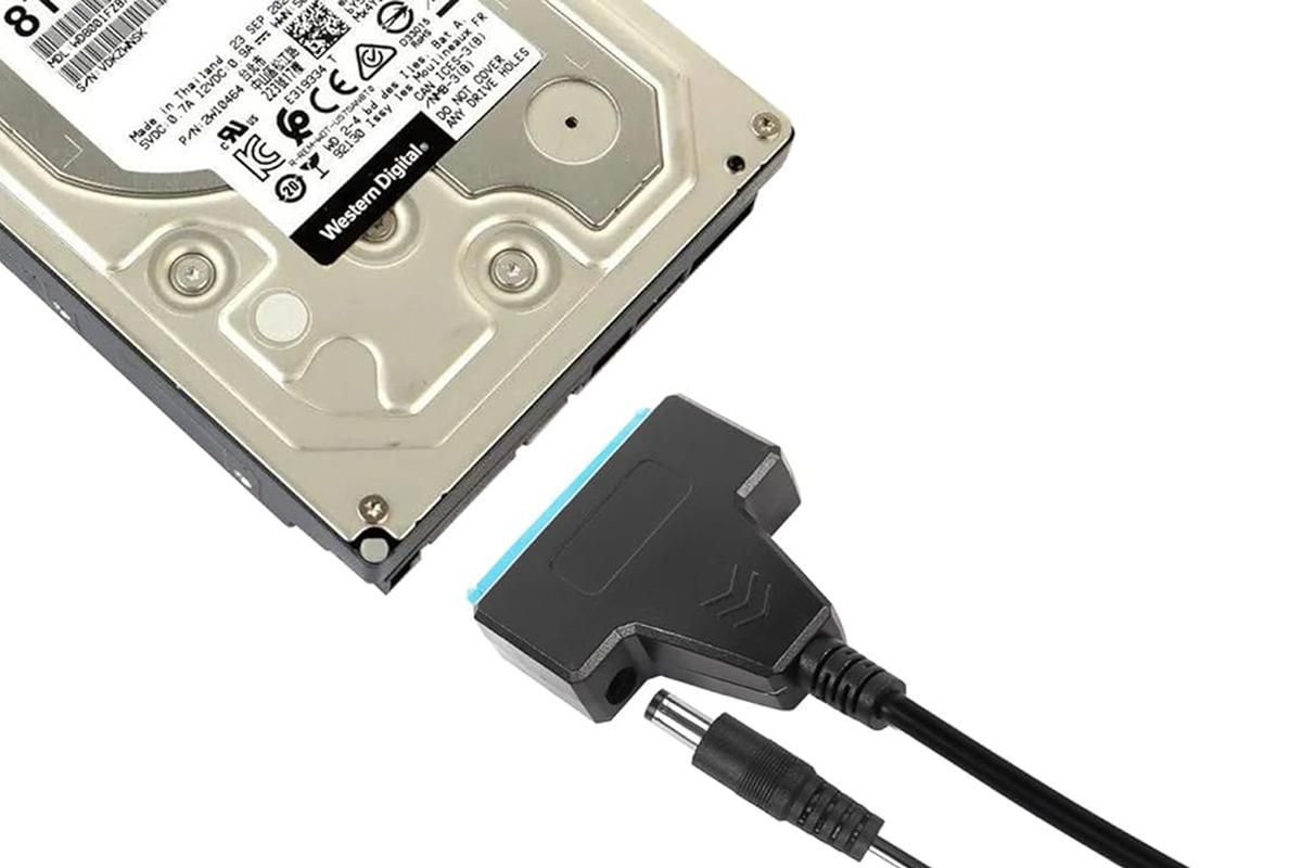 2Pcs USB 3.0 to SATA Hard Drive Adapter Cable External Hard Drive Converter Support for 2.5 inch Hard Drive HDD SSD Dual USB