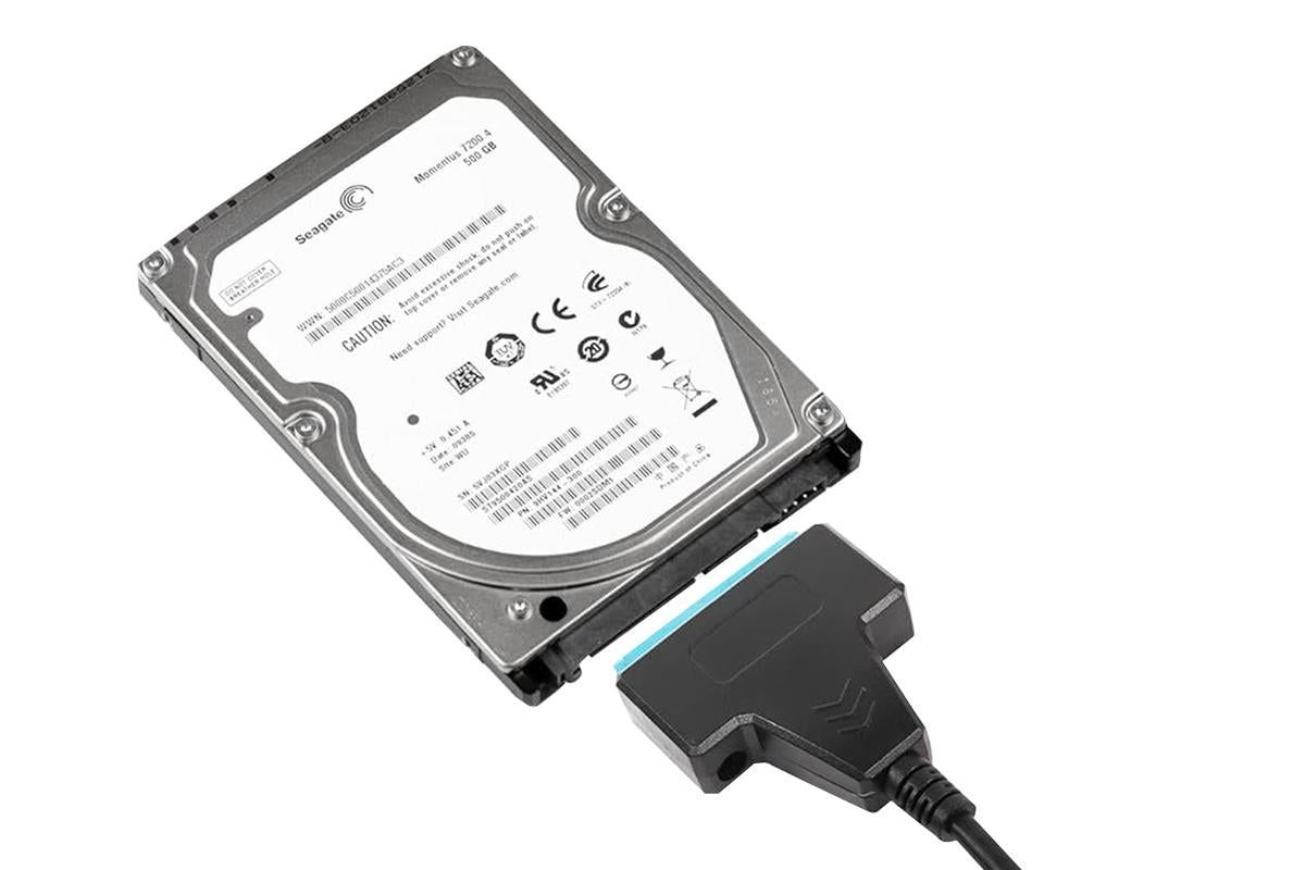 2Pcs USB 3.0 to SATA Hard Drive Adapter Cable External Hard Drive Converter Support for 2.5 inch Hard Drive HDD SSD Dual USB
