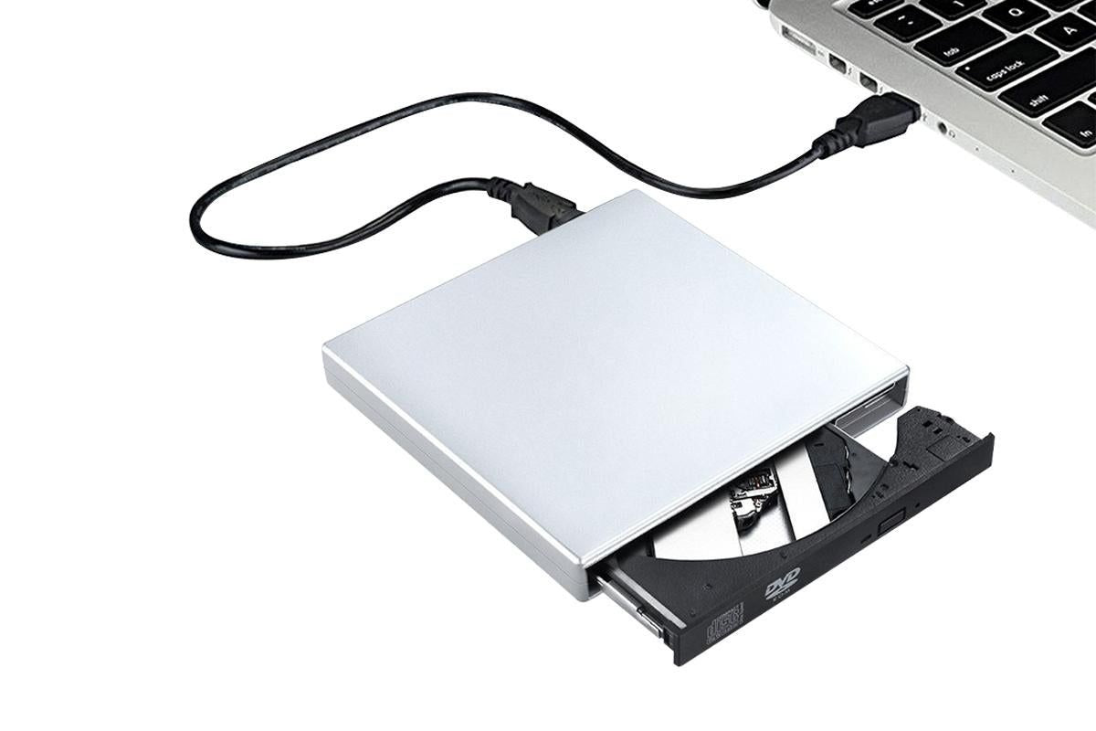 External CD RW Writer Player Protable USB 2.0 Drive for Laptop Notebook PC Desktop Computer-Silver
