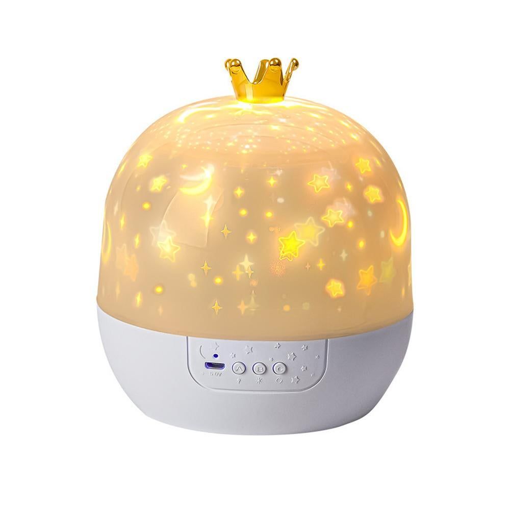 Crown Star Projector with 21 Films Bluetooth Speaker and Remote Control For Gift