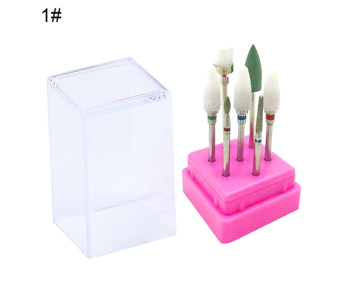 7Pcs Tungsten Steel Ceramics Remove Gel Polish Manicure Pedicure Nail Drill Bits-8#
