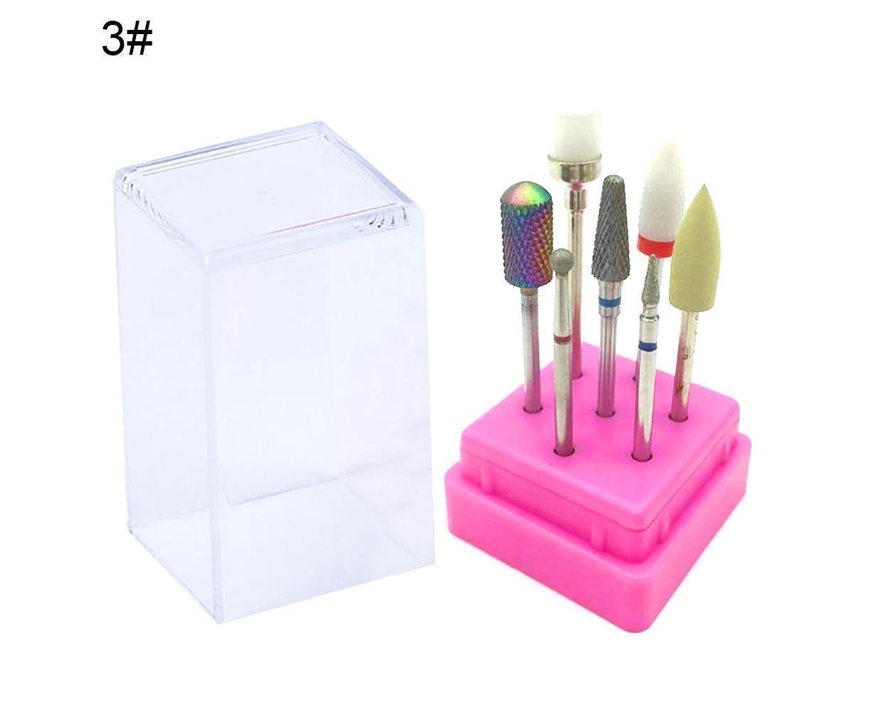 7Pcs Tungsten Steel Ceramics Remove Gel Polish Manicure Pedicure Nail Drill Bits-8#