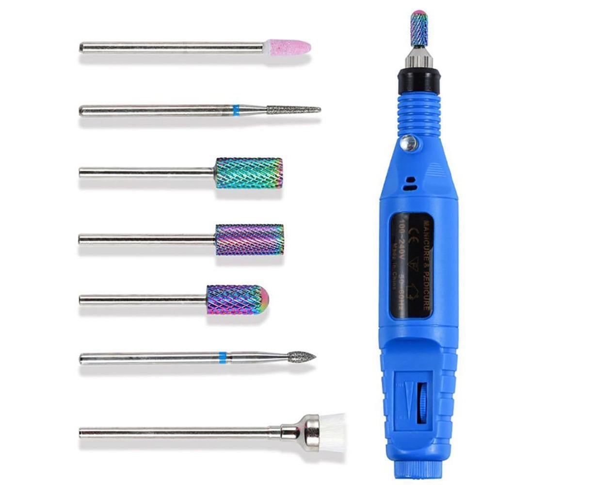 7Pcs Tungsten Steel Ceramics Remove Gel Polish Manicure Pedicure Nail Drill Bits-4#