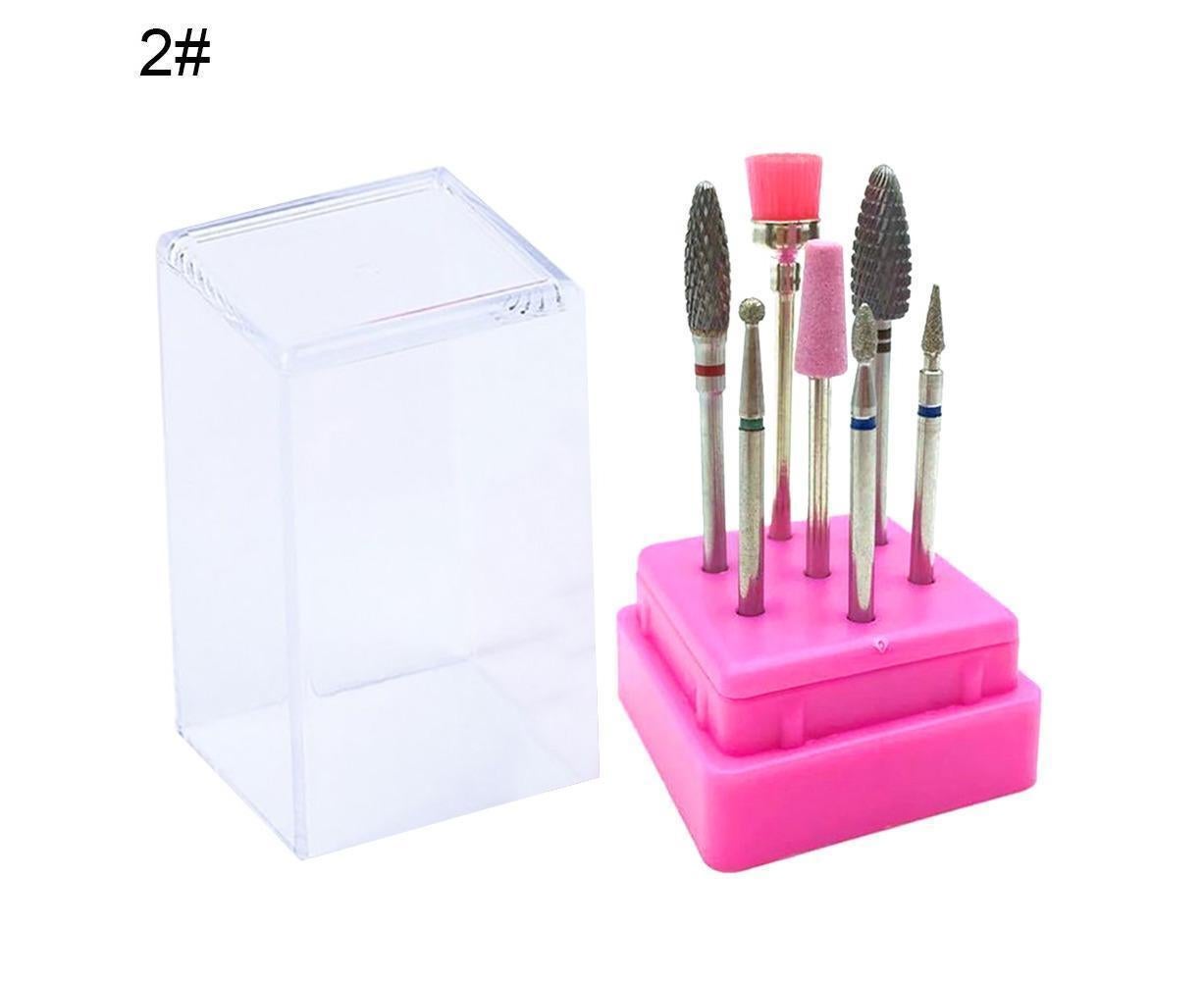 7Pcs Tungsten Steel Ceramics Remove Gel Polish Manicure Pedicure Nail Drill Bits-4#