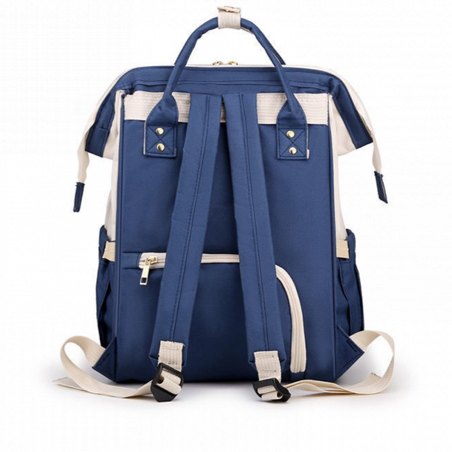 Large Capacity Dry/Wet Separate Nylon Backpack, Multifunctional Portable, Multi-Pocket Baby Diaper Bag Handbag - Light Purple