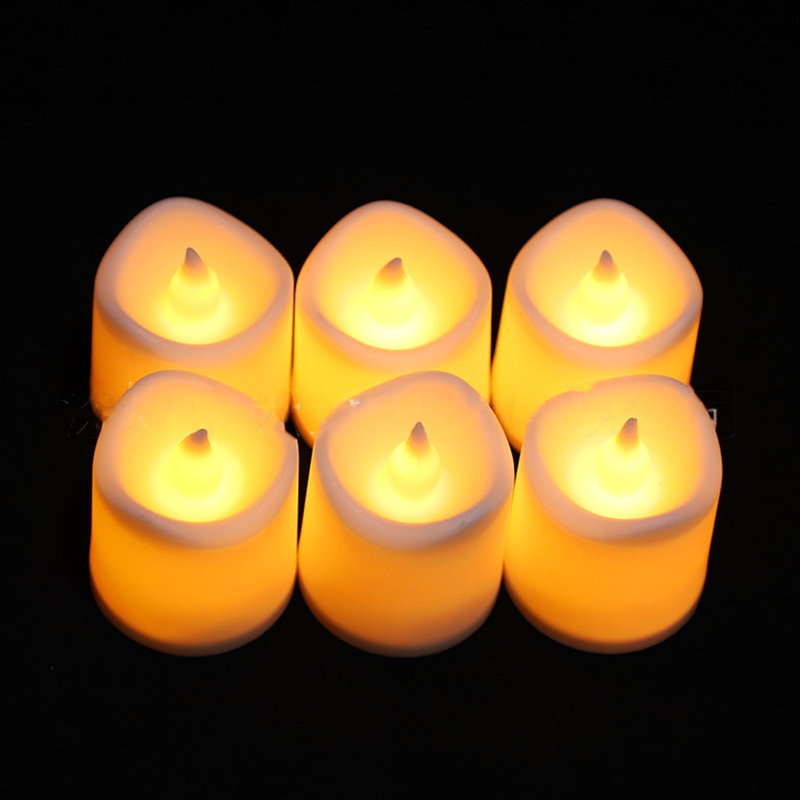 24PCS Electric LED Candles Plastic Electronic Components Tea Light Set For Wedding Confession Decoration Flameless