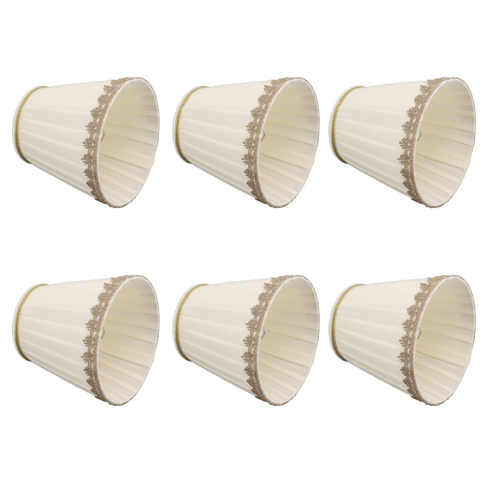 6PCS Candle Lamp Lampshade Clip On Fabrics Lampshades Set for Table Lamp Wall Lamp
