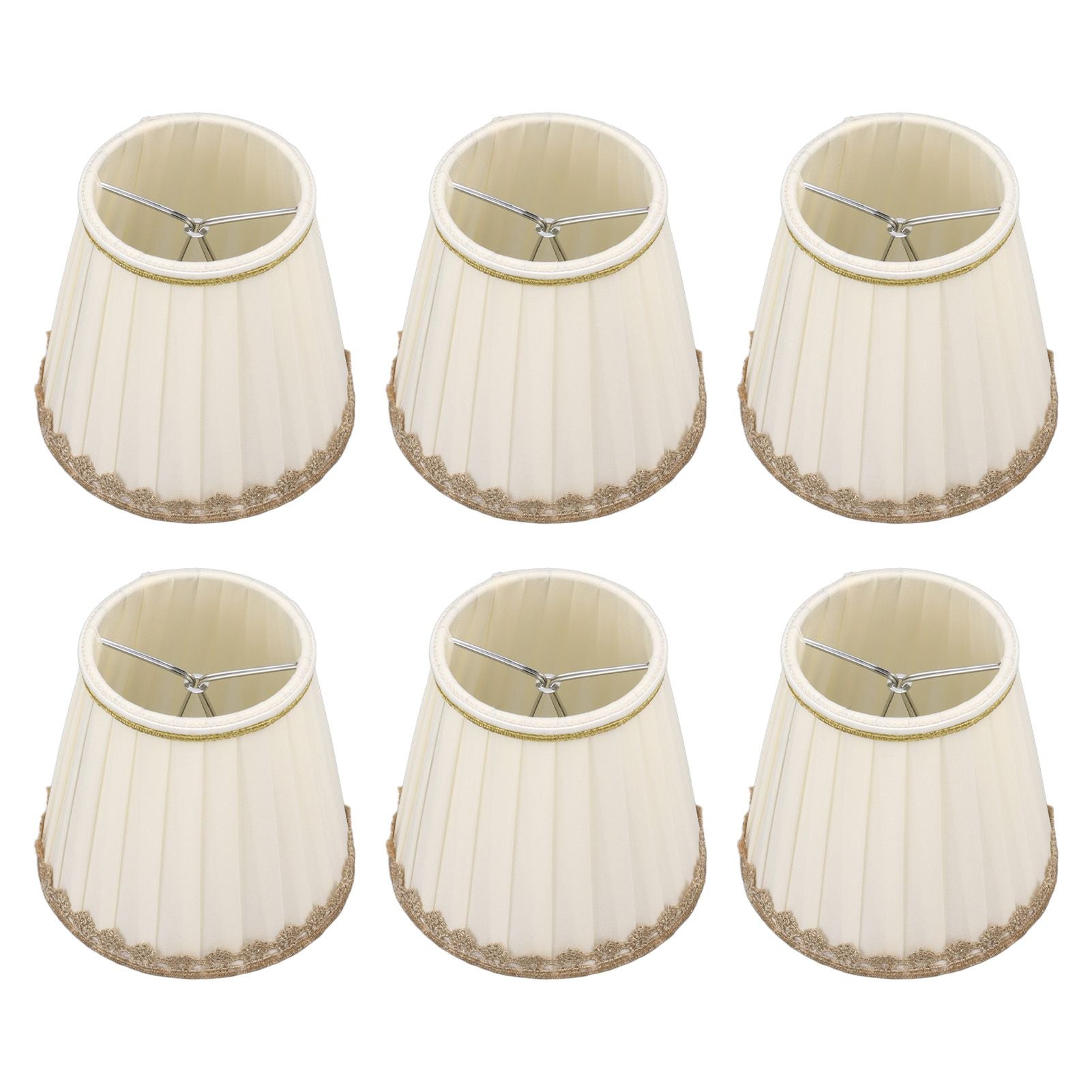 6PCS Candle Lamp Lampshade Clip On Fabrics Lampshades Set for Table Lamp Wall Lamp