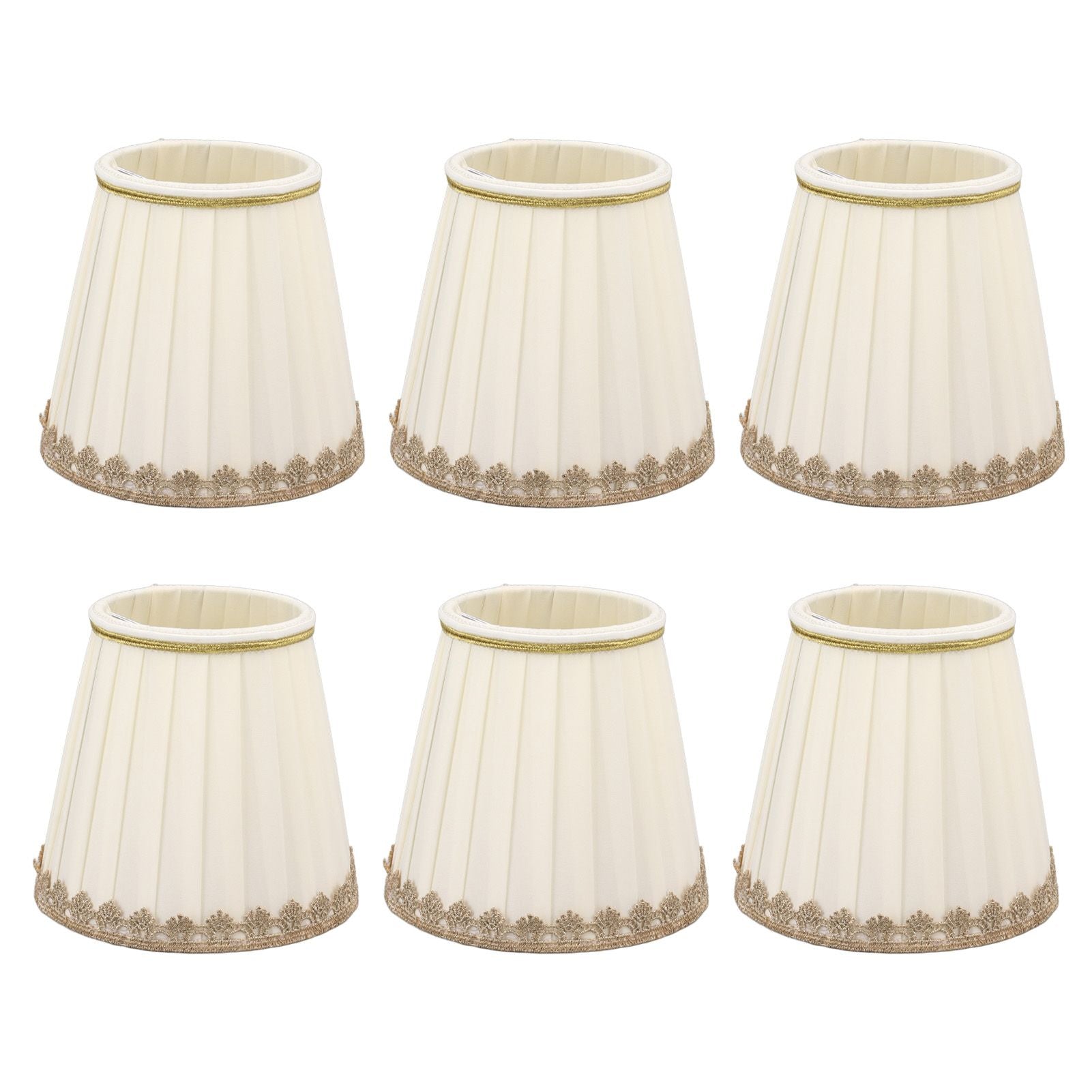 6PCS Candle Lamp Lampshade Clip On Fabrics Lampshades Set for Table Lamp Wall Lamp