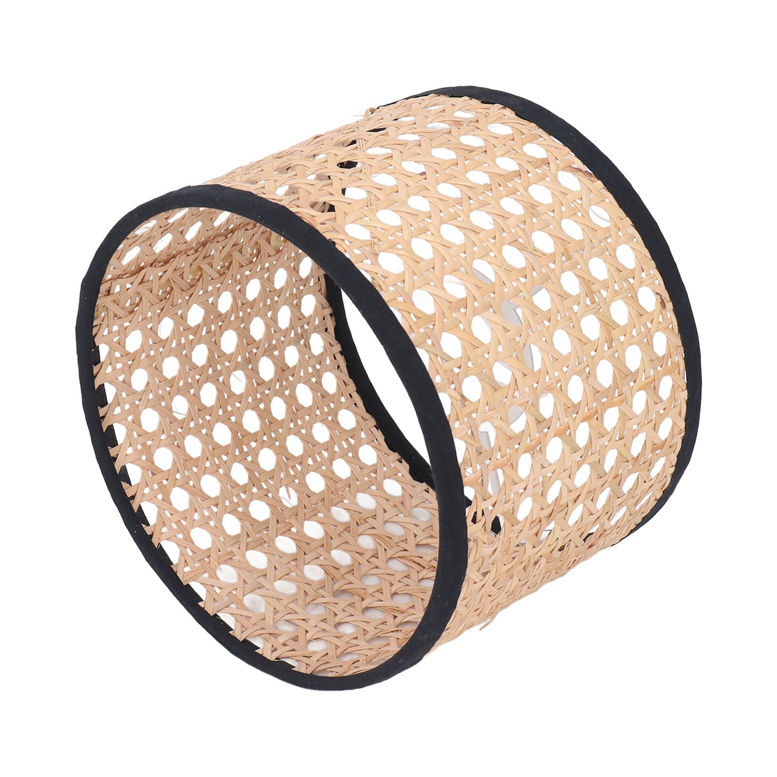 Rattan Lamp Shade Universal Rattan Woven Lampshade Lamp Cover for E27 E14 Chandelier Lamp Pendant Light Ceiling Lamp