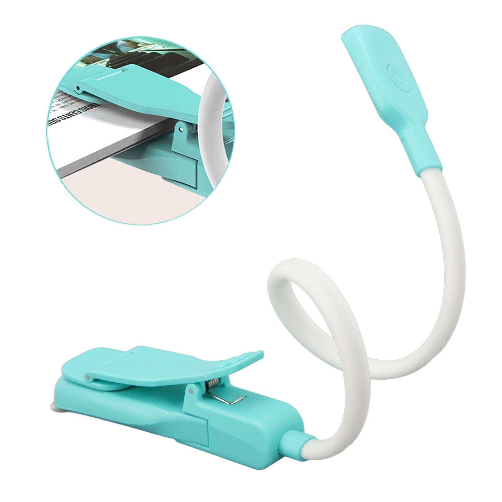 Book Light USB Charging LED Lamp 3 Color Temperature Stepless Dimming Clamp Base Reading Light