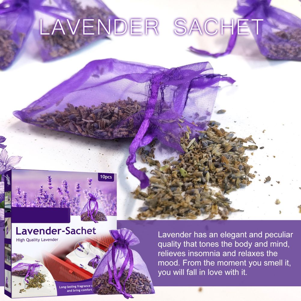 10 Pack Lavender Sachets for Drawers and Closets Perfect for Car Room Air Refreshing Fragrance Sachets Bag