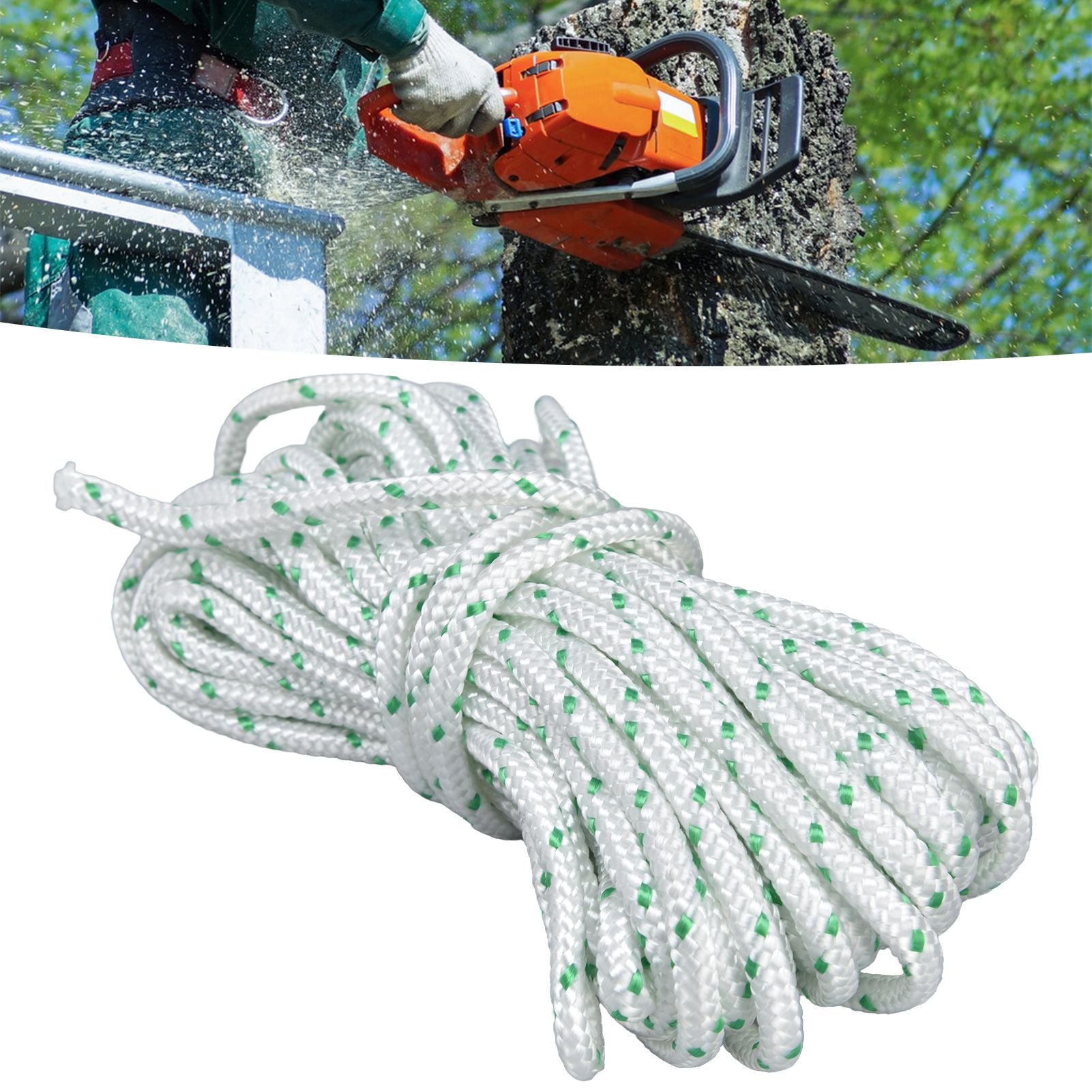4.5mmx10m Recoil Starter Rope Nylon Garden Chainsaw Starter Pull Cord for Husqvarna Lawn Mower