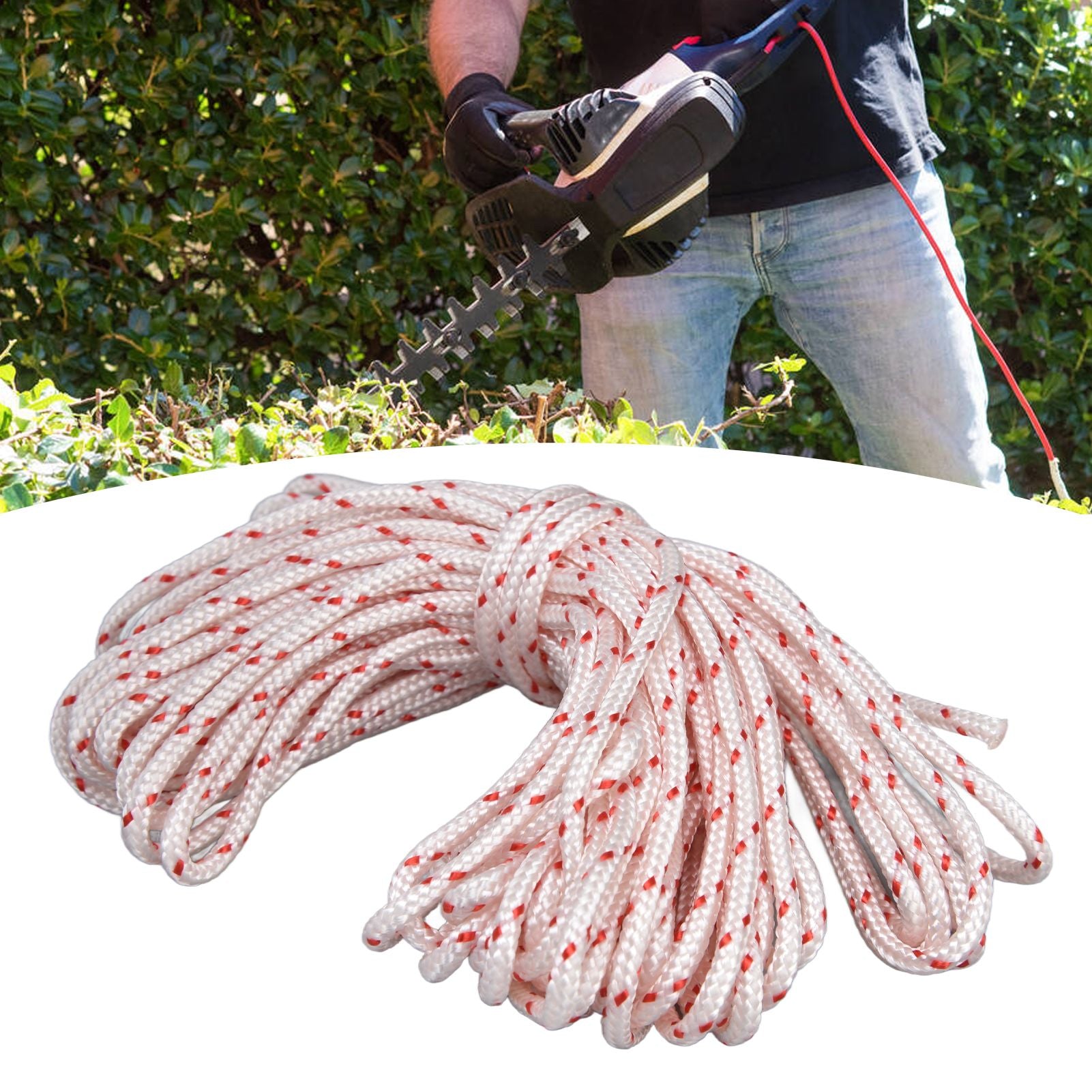 10M Nylon Starter Rope Lawn Mower Chainsaw Trimmer Starter Rope Pull Cord Replacement for STIHL3.5mm / 0.14in
