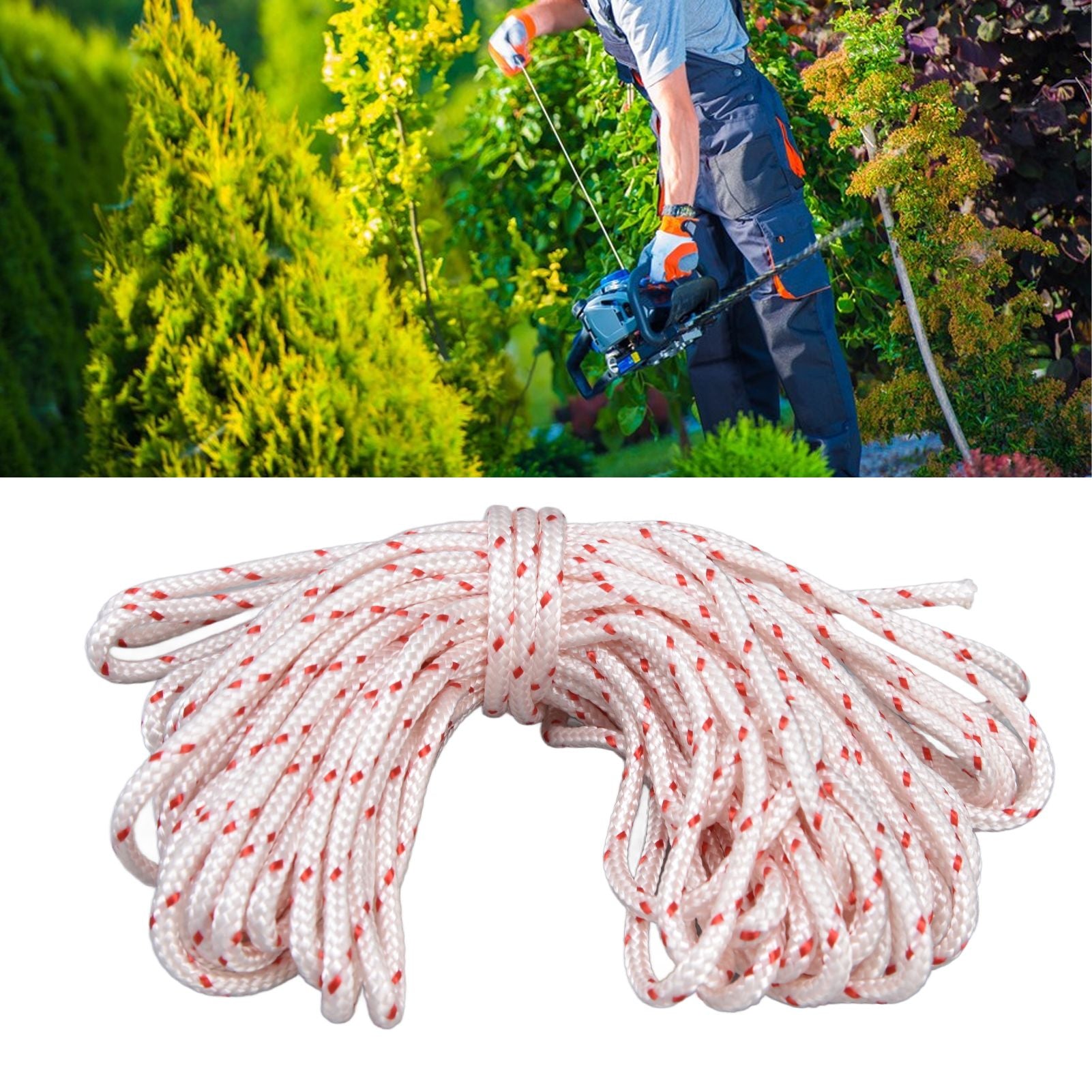 10M Nylon Starter Rope Lawn Mower Chainsaw Trimmer Starter Rope Pull Cord Replacement for STIHL3.5mm / 0.14in