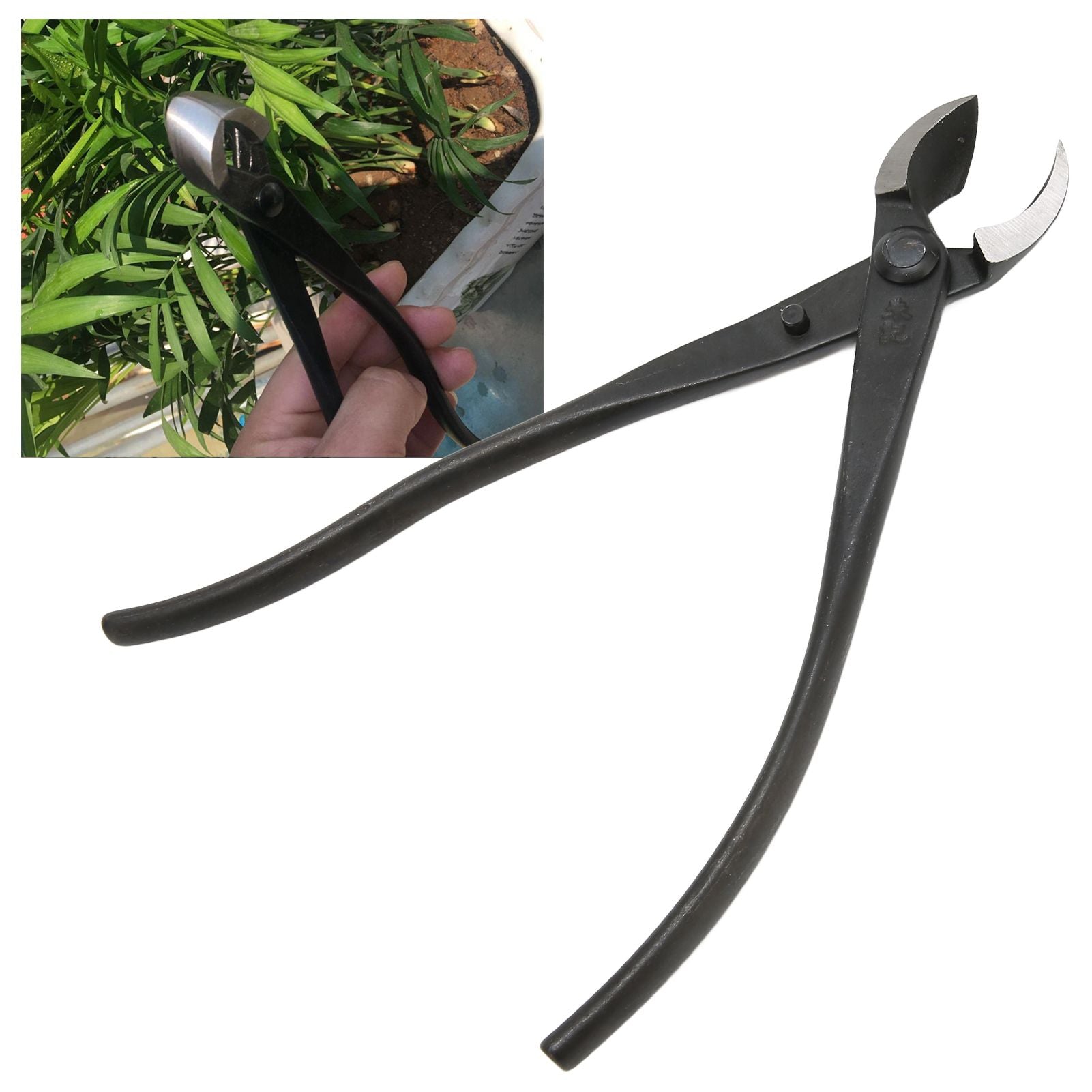 Concave Branch Cutter 210mm/8.3in Ergonomic Handle Manganese Steel Wear Resistant Bonsai Cutting Tool for Garden