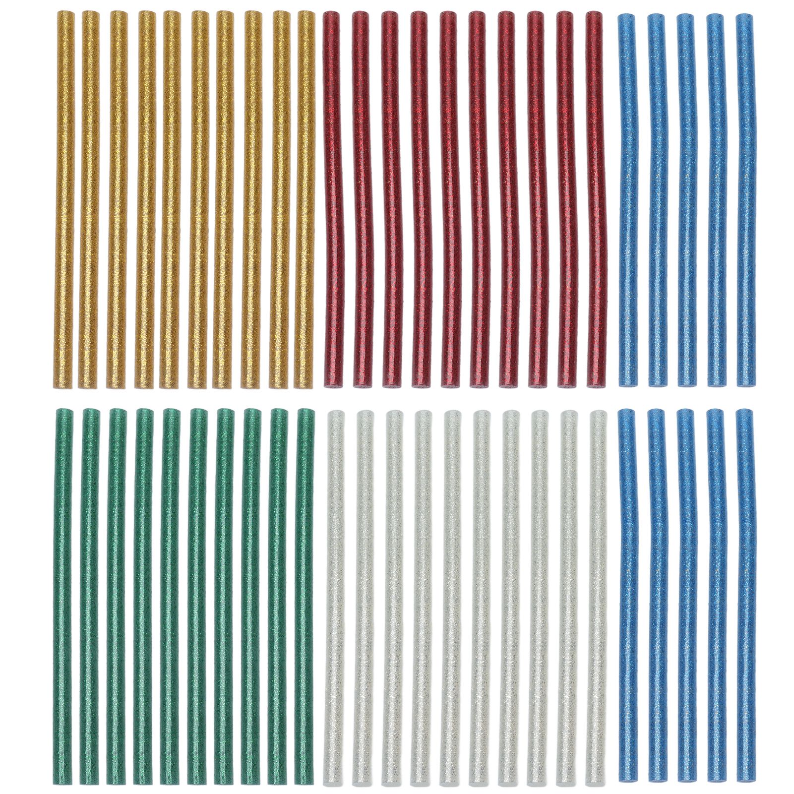50pcs Full Colour Hot Glue Stick Easy Operation Fast Adhesion Clear Hot Glue Stick 7x140mm