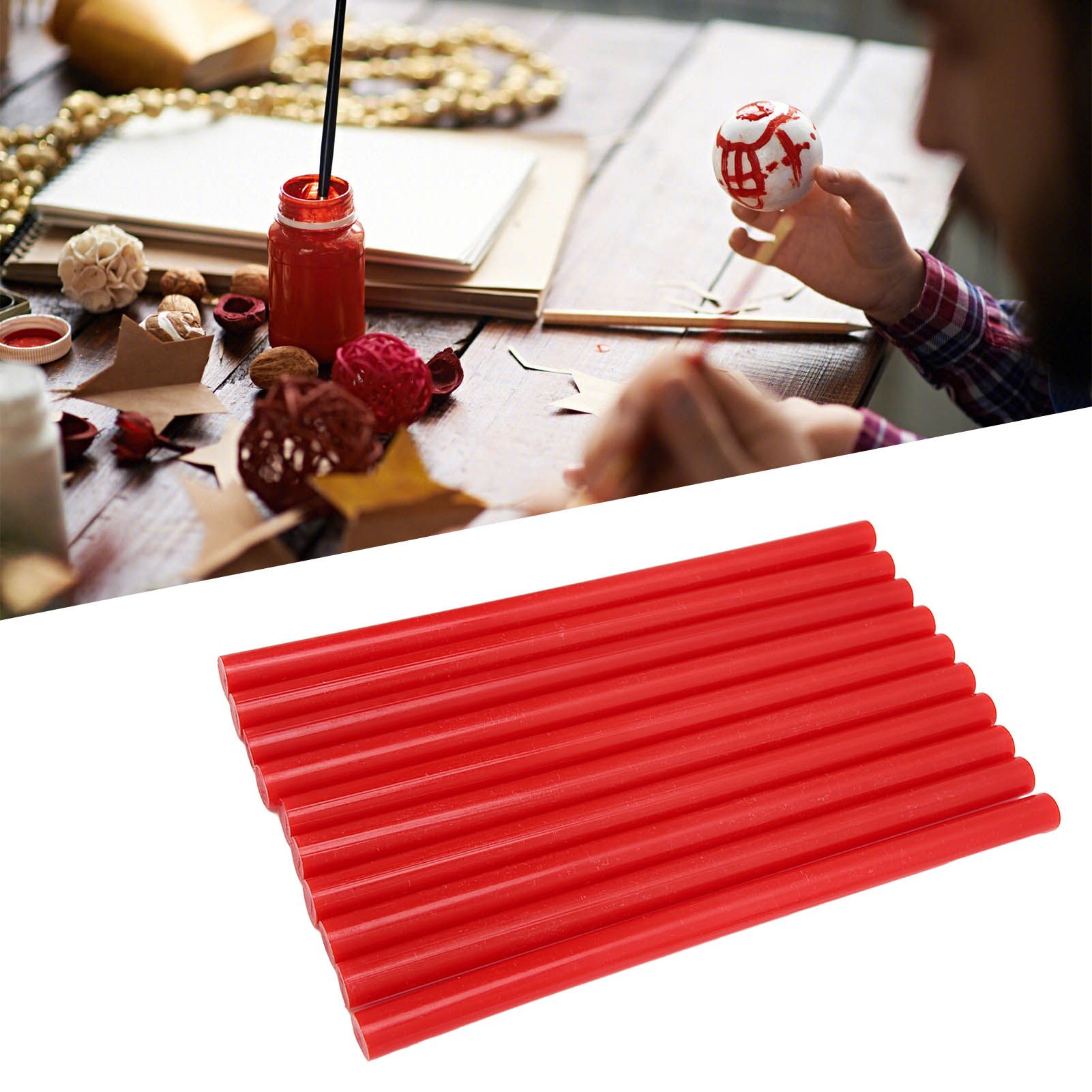 10Pcs Hot Melt Glue Sticks 11x200mm Adhesive Hot Glue Sticks for Arts Crafts Home Engineering