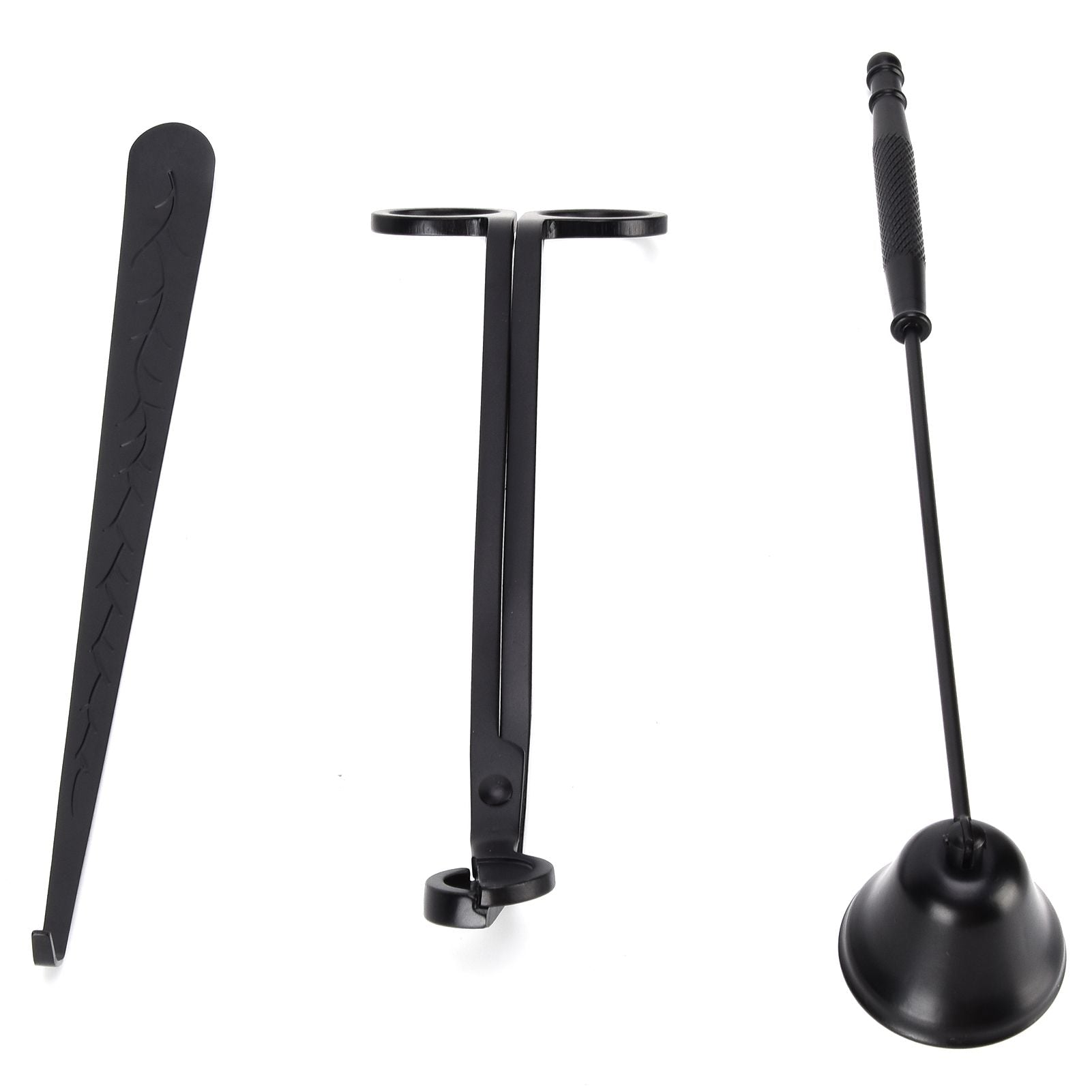 3PCS Candle Accessory Set Candle Wick Trimmer Cutter Snuffer Extinguisher Wick Dipper Gift SuppliesBlack