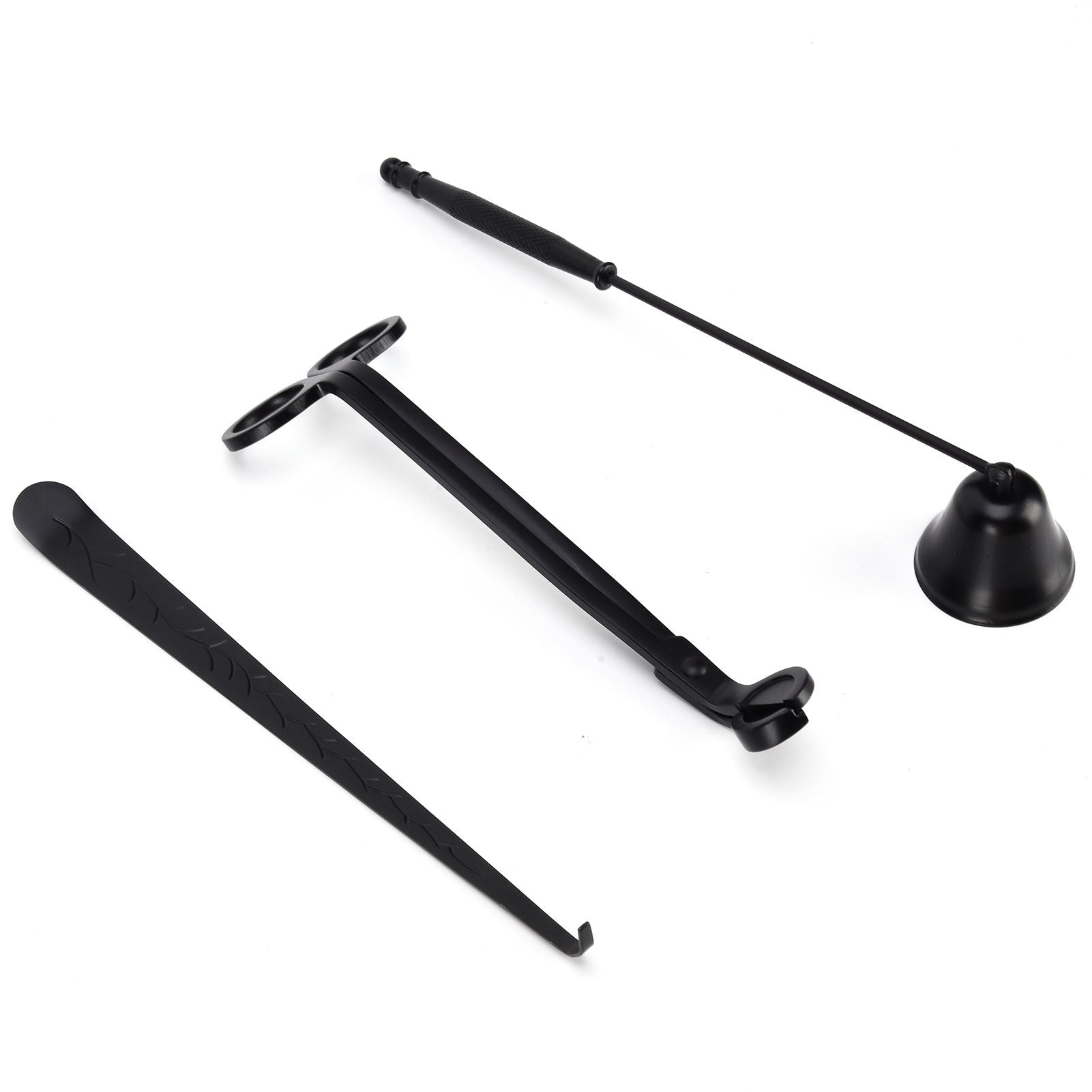 3PCS Candle Accessory Set Candle Wick Trimmer Cutter Snuffer Extinguisher Wick Dipper Gift SuppliesBlack