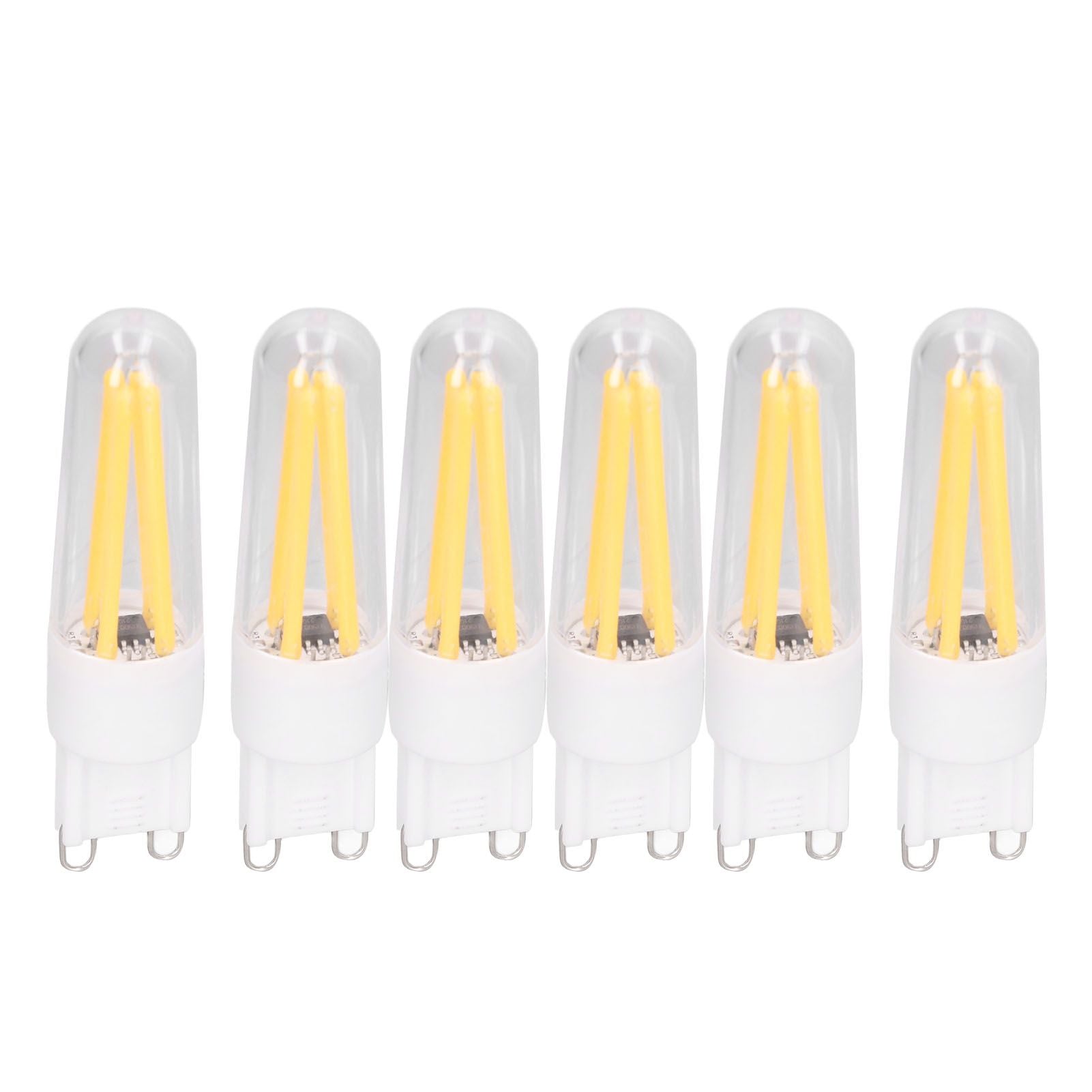 10Pcs G9 LED Bulb 3W 200LM Long Filament Bulbs for Chandelier Ceiling Lamp Table Lamp Warm White 220V