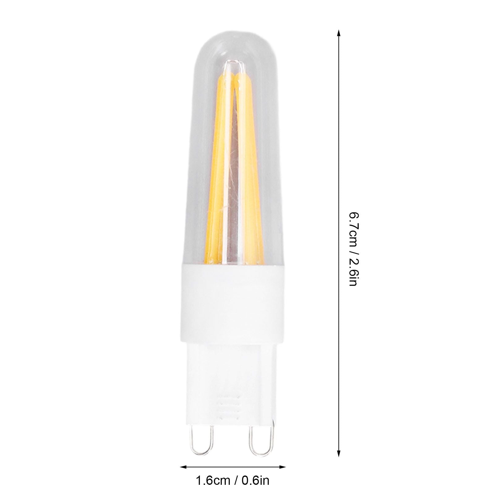 10Pcs G9 LED Bulb 3W 200LM Long Filament Bulbs for Chandelier Ceiling Lamp Table Lamp Warm White 220V