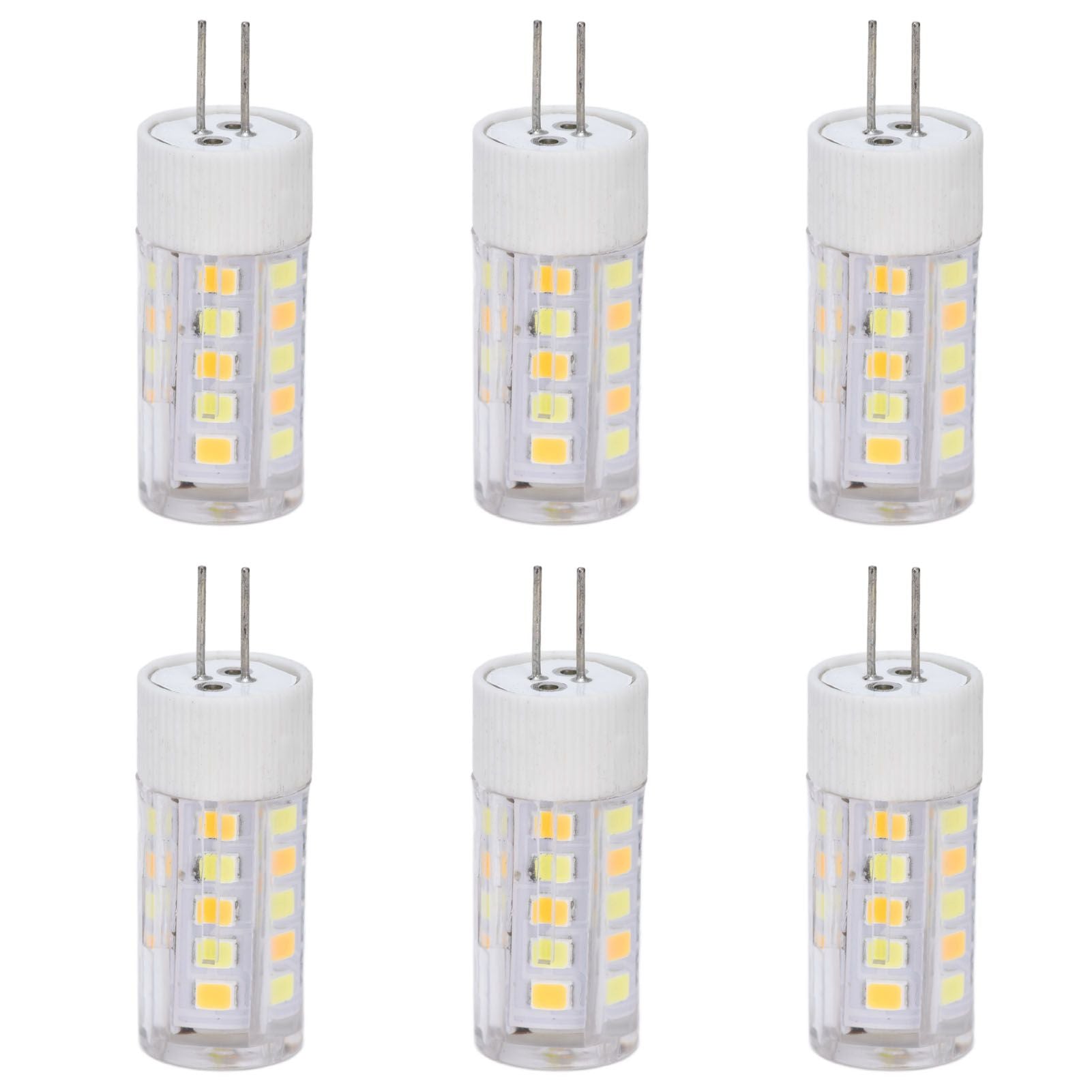 6PCS G4 Light Bulb 3 Light Color 220V Small Ceiling Lamp Bulb Wall Lamp Bulb for Home OfficeG4 3W 32LED