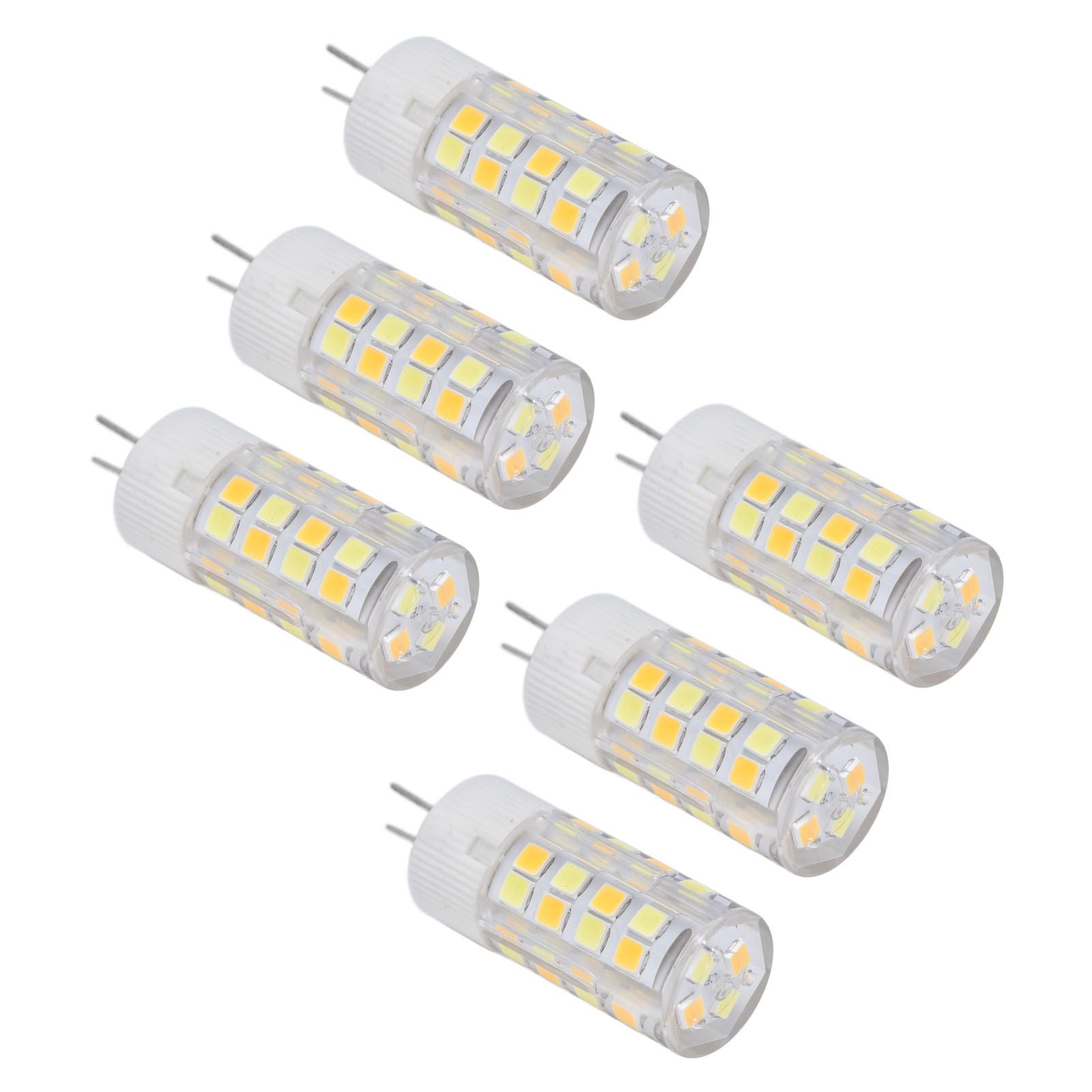 6PCS G4 Light Bulb 3 Light Color 220V Small Ceiling Lamp Bulb Wall Lamp Bulb for Home OfficeG4 5W 52LED