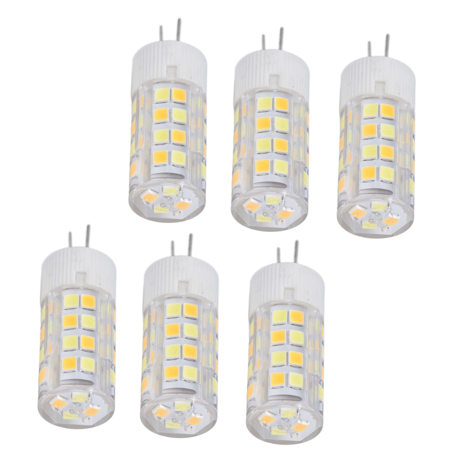 6PCS G4 Light Bulb 3 Light Color 220V Small Ceiling Lamp Bulb Wall Lamp Bulb for Home OfficeG4 5W 52LED