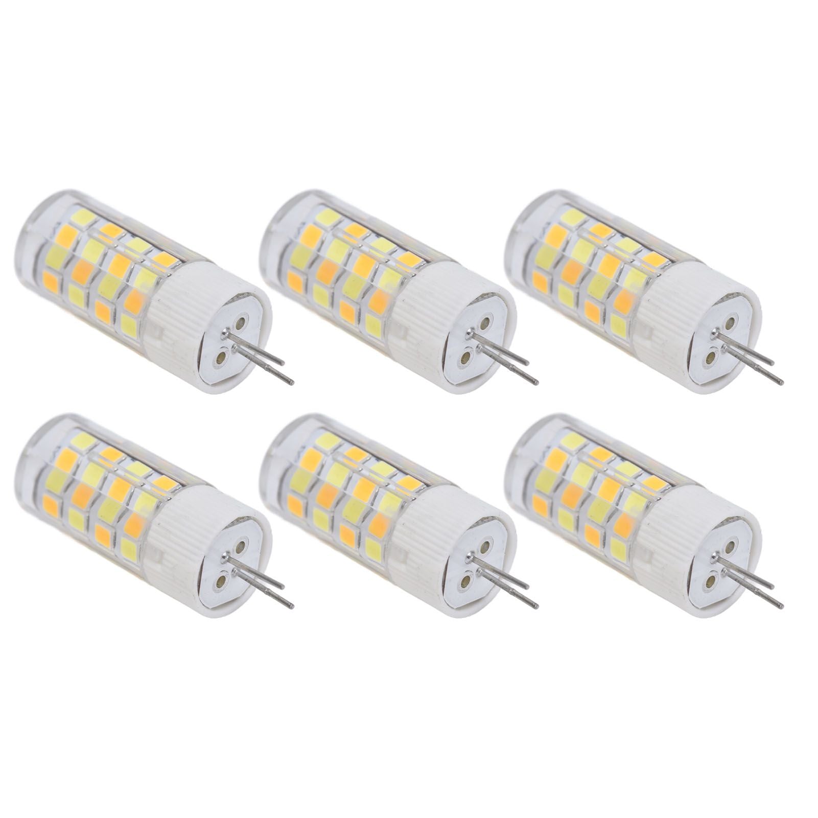 6PCS G4 Light Bulb 3 Light Color 220V Small Ceiling Lamp Bulb Wall Lamp Bulb for Home OfficeG4 5W 52LED