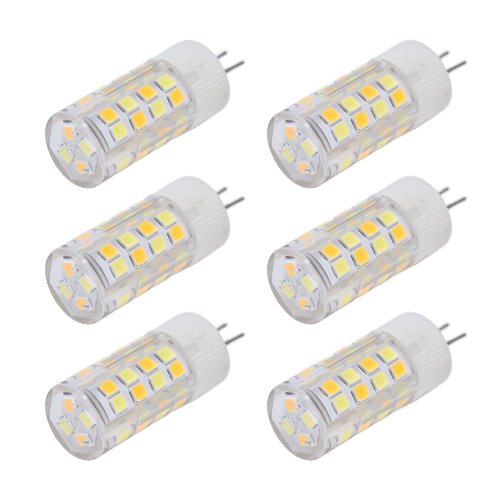6PCS G4 Light Bulb 3 Light Color 220V Small Ceiling Lamp Bulb Wall Lamp Bulb for Home OfficeG4 5W 52LED
