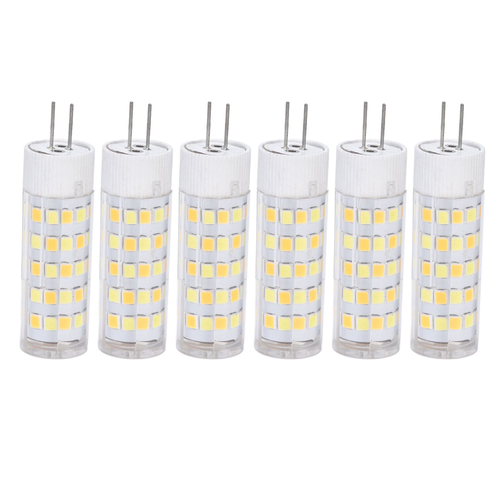 6PCS G4 Light Bulb 3 Light Color 220V Small Ceiling Lamp Bulb Wall Lamp Bulb for Home OfficeG4 7W 64LED