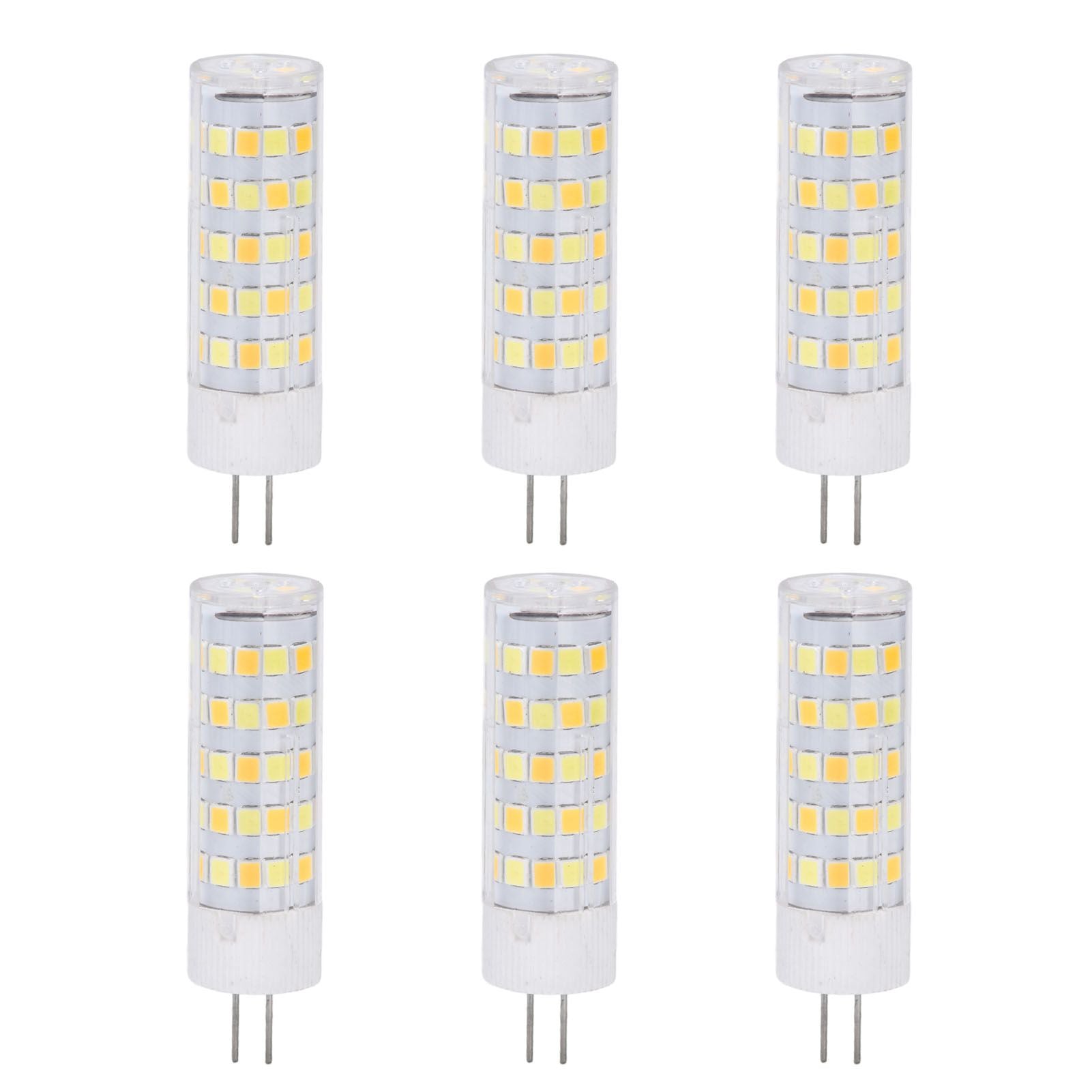 6PCS G4 Light Bulb 3 Light Color 220V Small Ceiling Lamp Bulb Wall Lamp Bulb for Home OfficeG4 7W 64LED