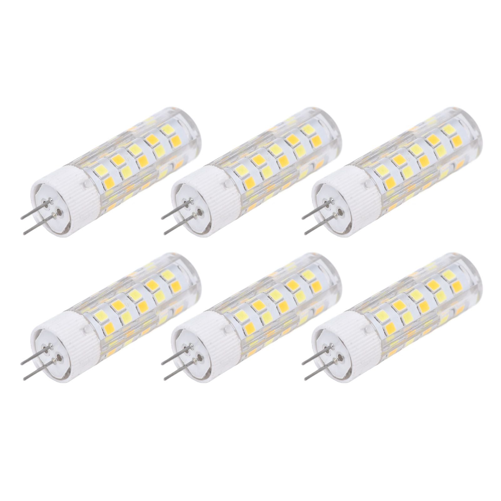 6PCS G4 Light Bulb 3 Light Color 220V Small Ceiling Lamp Bulb Wall Lamp Bulb for Home OfficeG4 7W 64LED