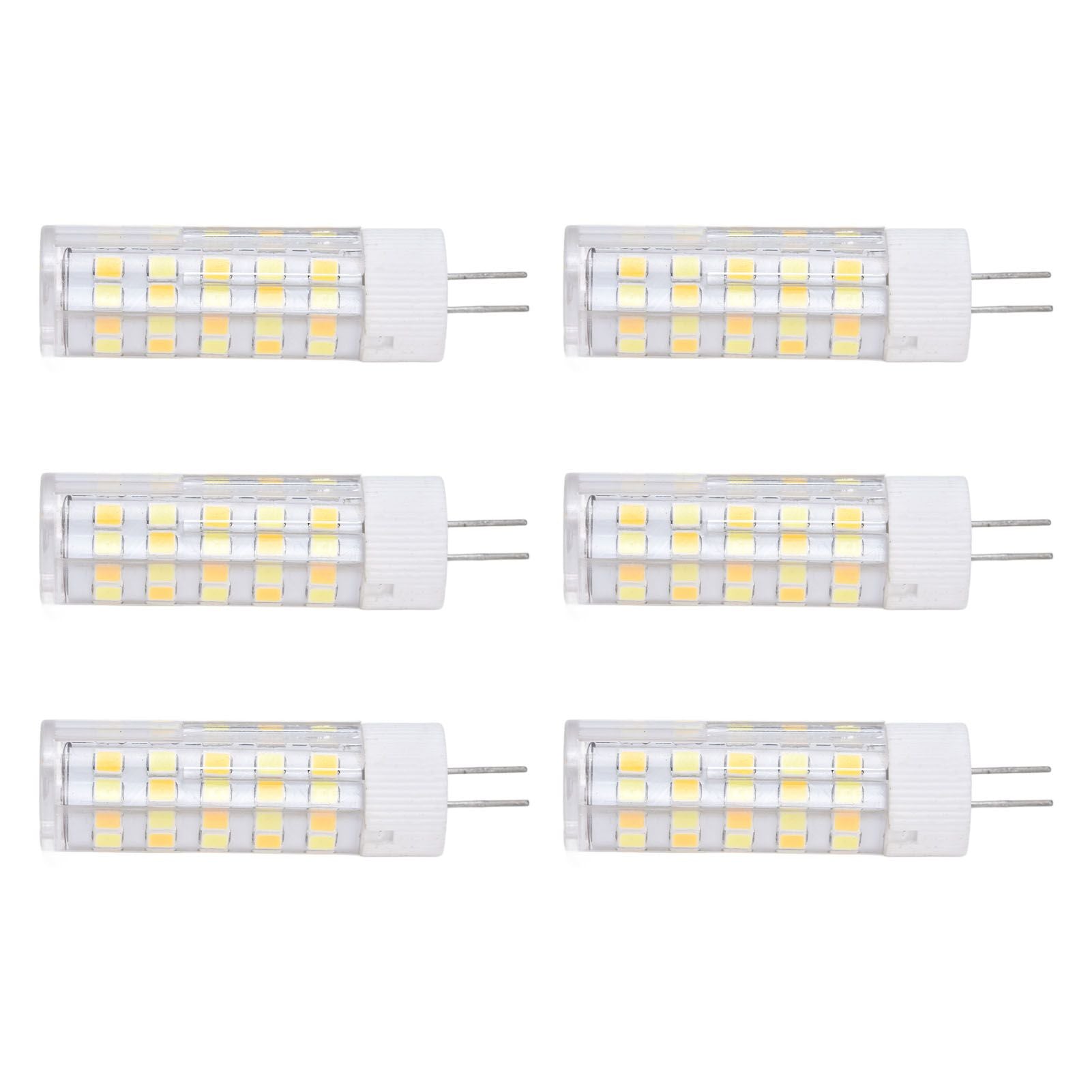 6PCS G4 Light Bulb 3 Light Color 220V Small Ceiling Lamp Bulb Wall Lamp Bulb for Home OfficeG4 7W 64LED