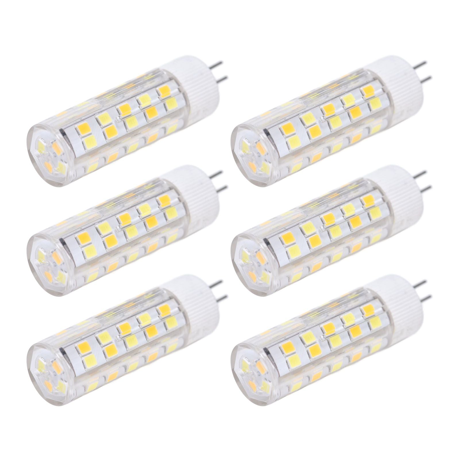 6PCS G4 Light Bulb 3 Light Color 220V Small Ceiling Lamp Bulb Wall Lamp Bulb for Home OfficeG4 7W 64LED