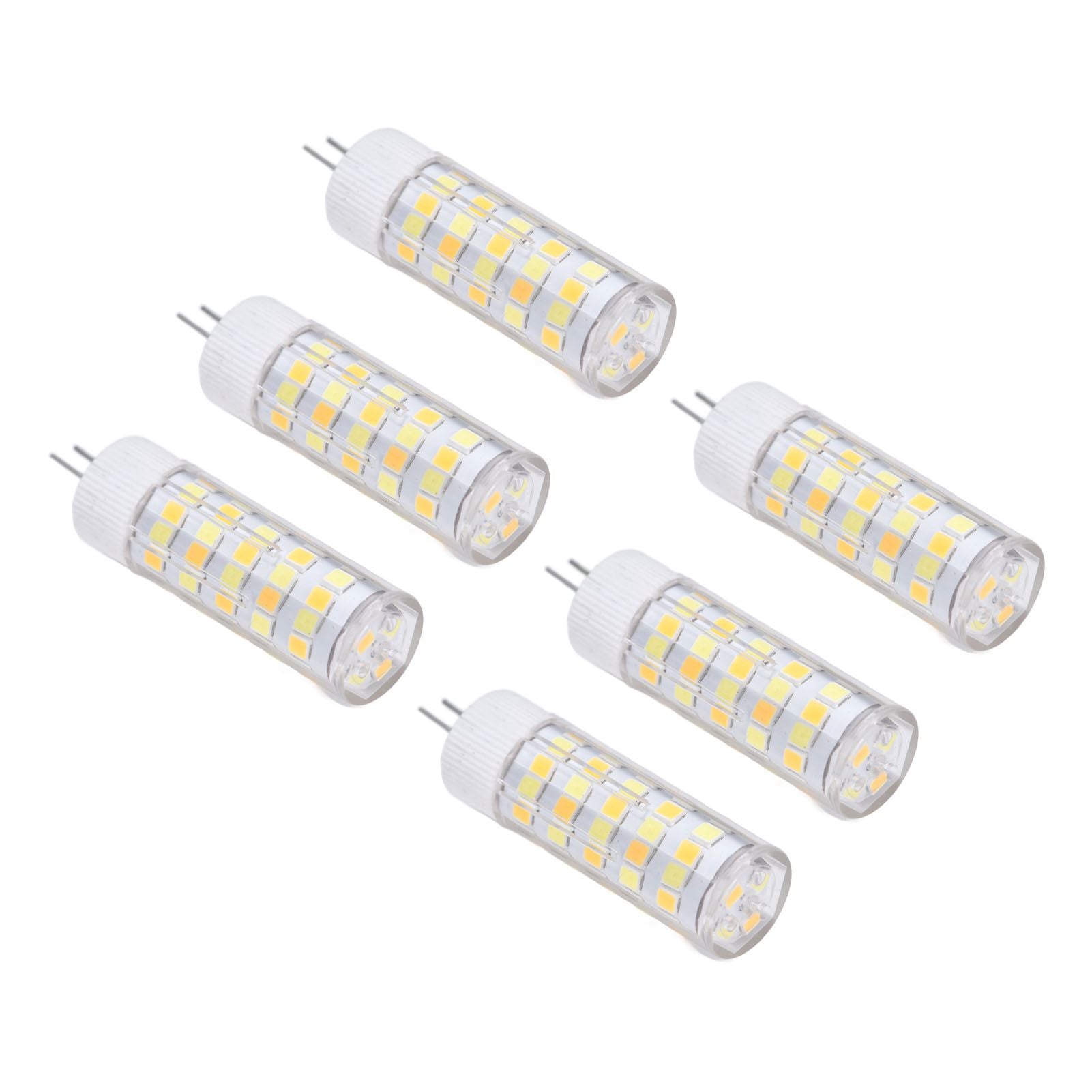 6PCS G4 Light Bulb 3 Light Color 220V Small Ceiling Lamp Bulb Wall Lamp Bulb for Home OfficeG4 7W 64LED