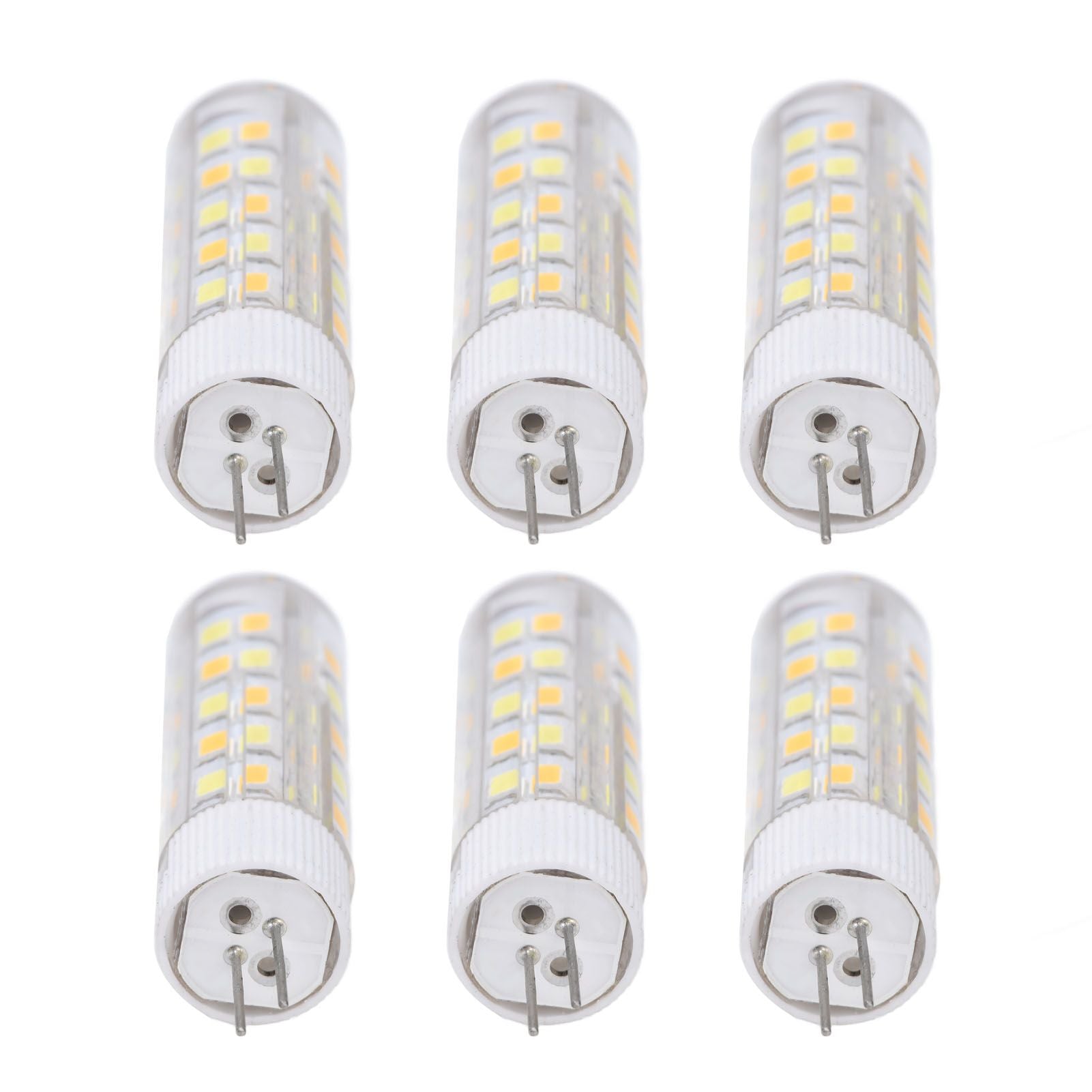 6PCS G4 Light Bulb 3 Light Color 220V Small Ceiling Lamp Bulb Wall Lamp Bulb for Home OfficeG4 7W 64LED