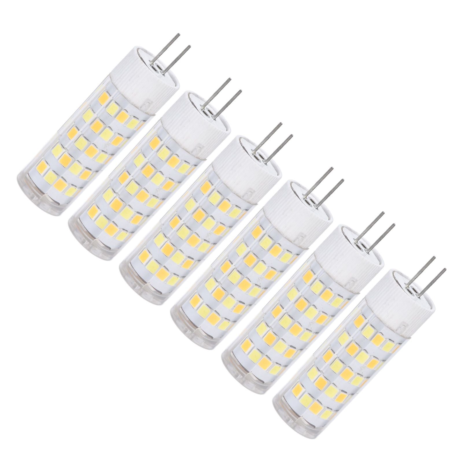 6PCS G4 Light Bulb 3 Light Color 220V Small Ceiling Lamp Bulb Wall Lamp Bulb for Home OfficeG4 7W 64LED